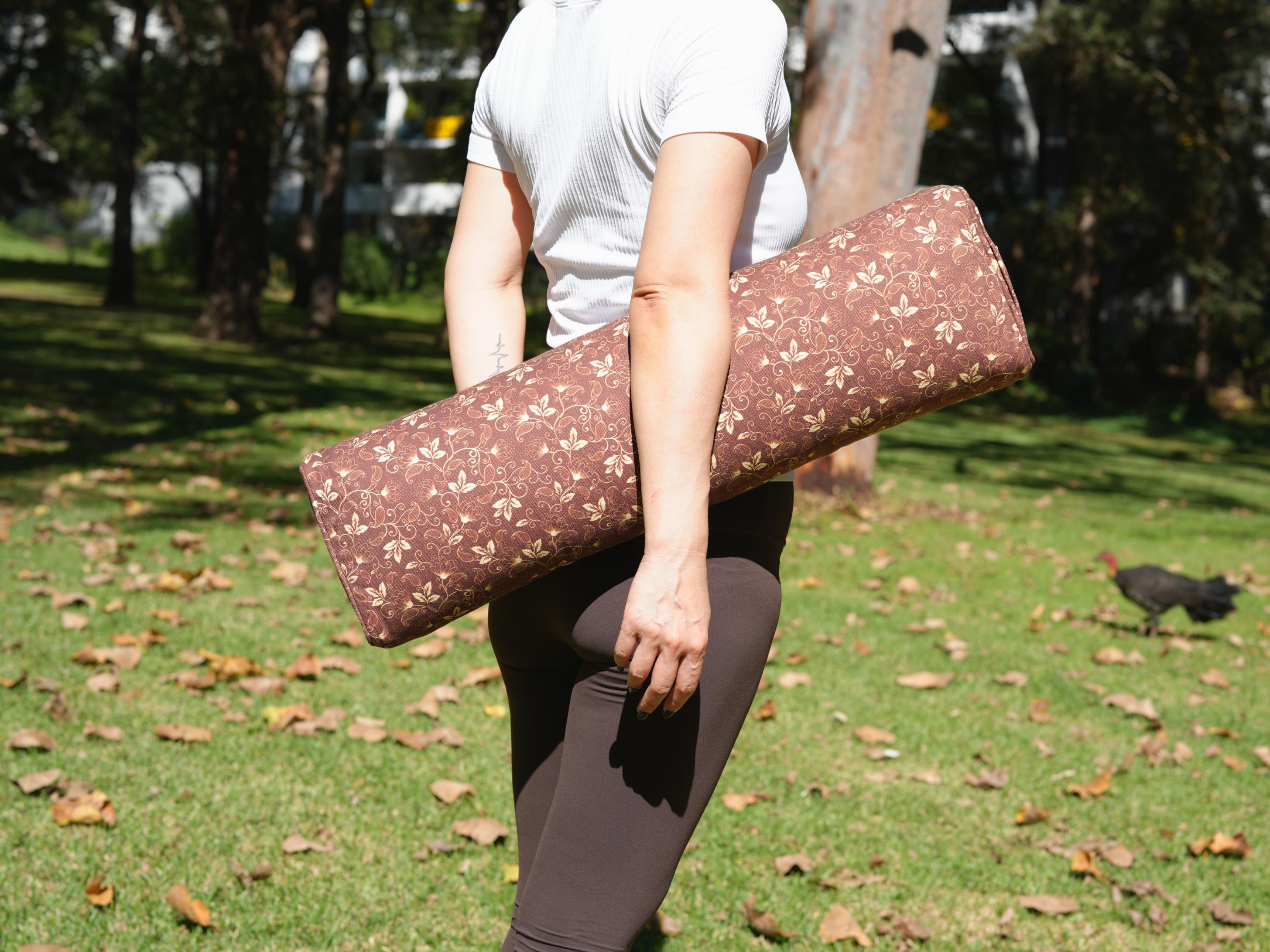 Pranayama Yoga Bolster | Sacred Lotus | Coffee - Yoga Soul