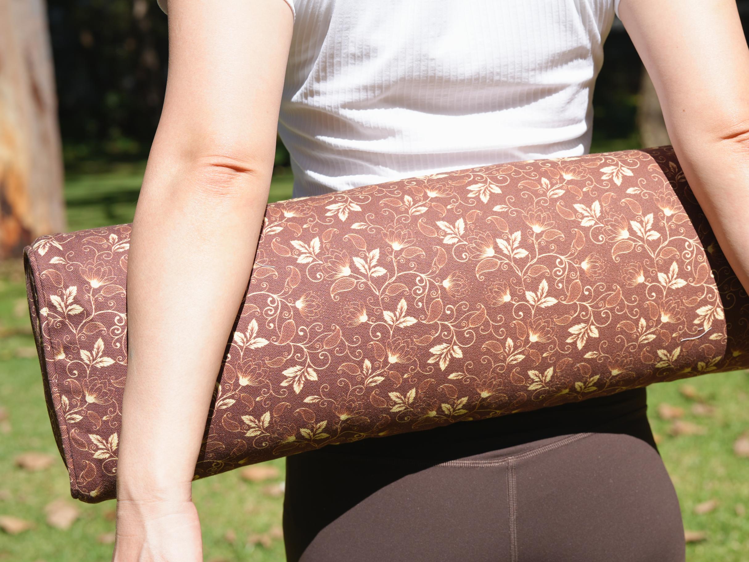 Pranayama Yoga Bolster | Sacred Lotus | Coffee - Yoga Soul