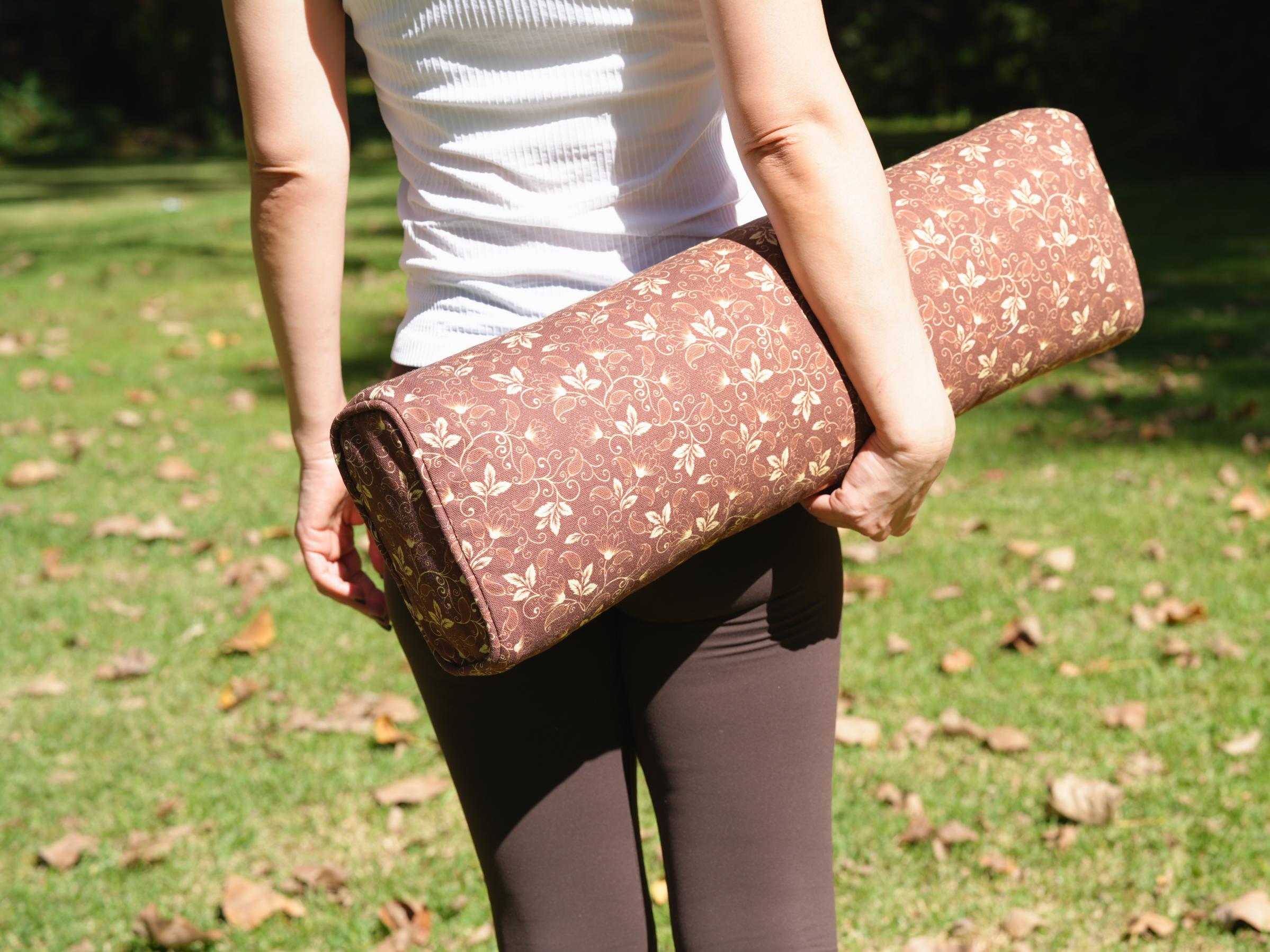 Pranayama Yoga Bolster | Sacred Lotus | Coffee - Yoga Soul