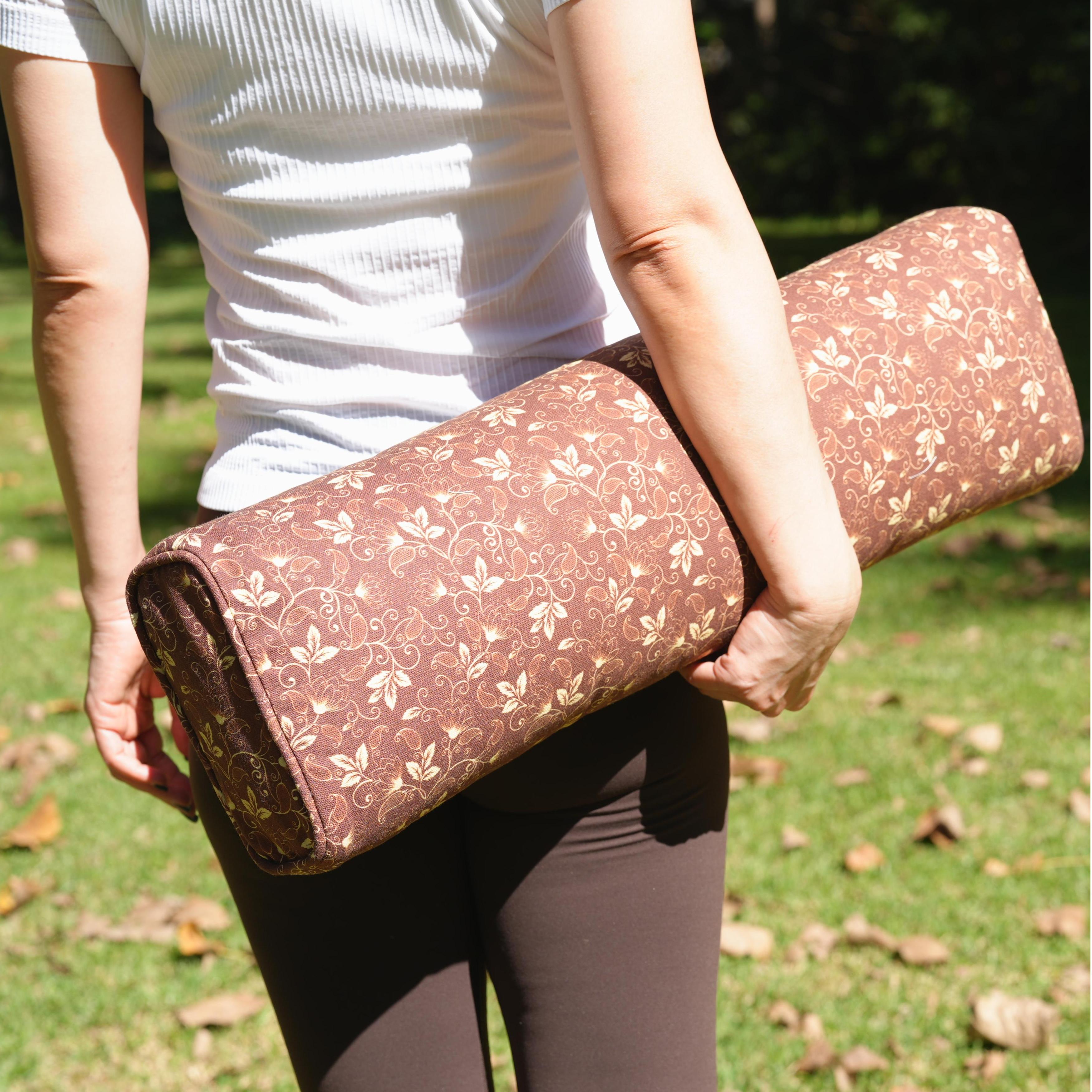Pranayama Yoga Bolster | Yoga Pillow | Lotus | Chocolate