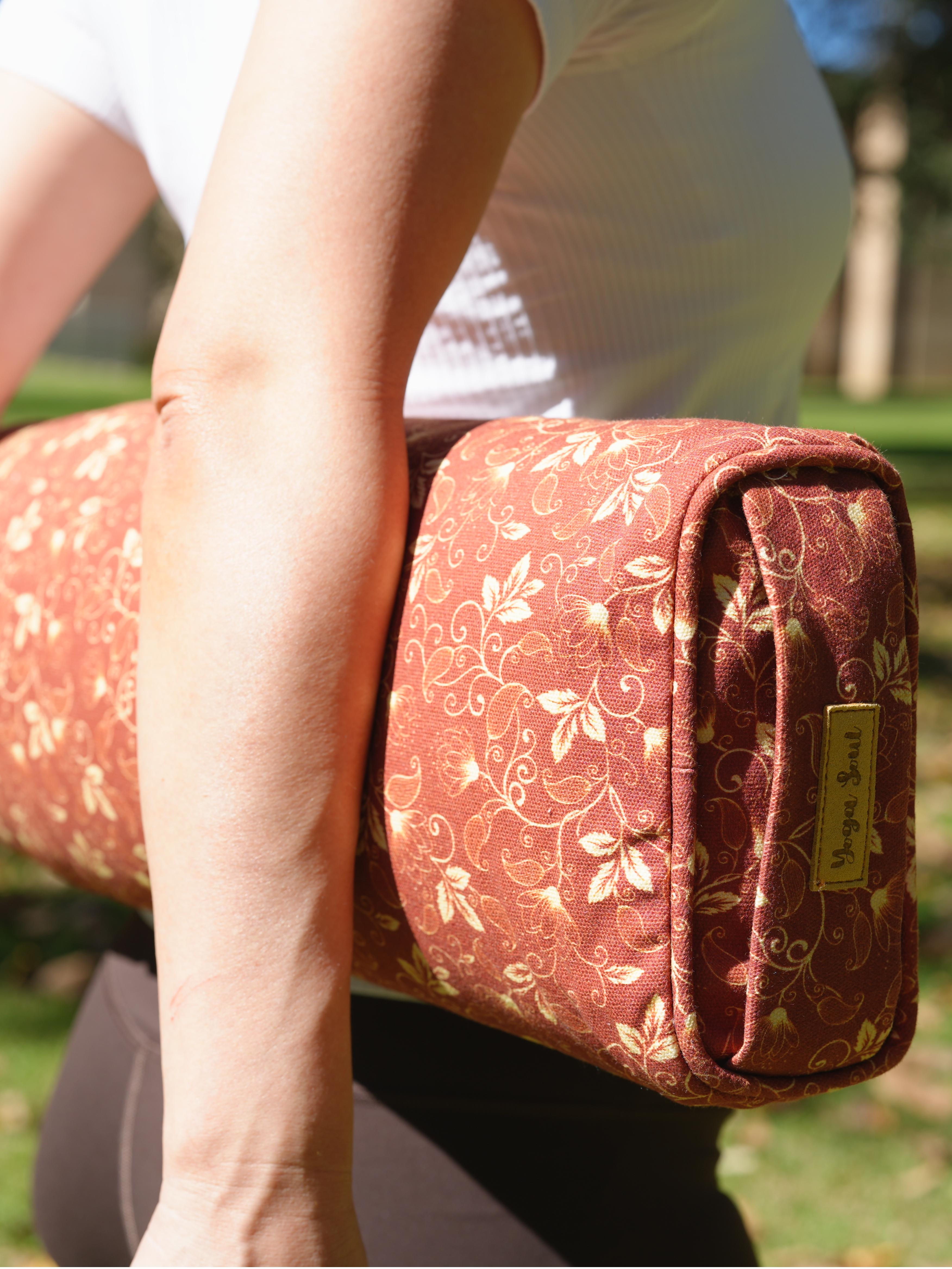 Pranayama Yoga Bolster | Water Lily | Red Cinnamon