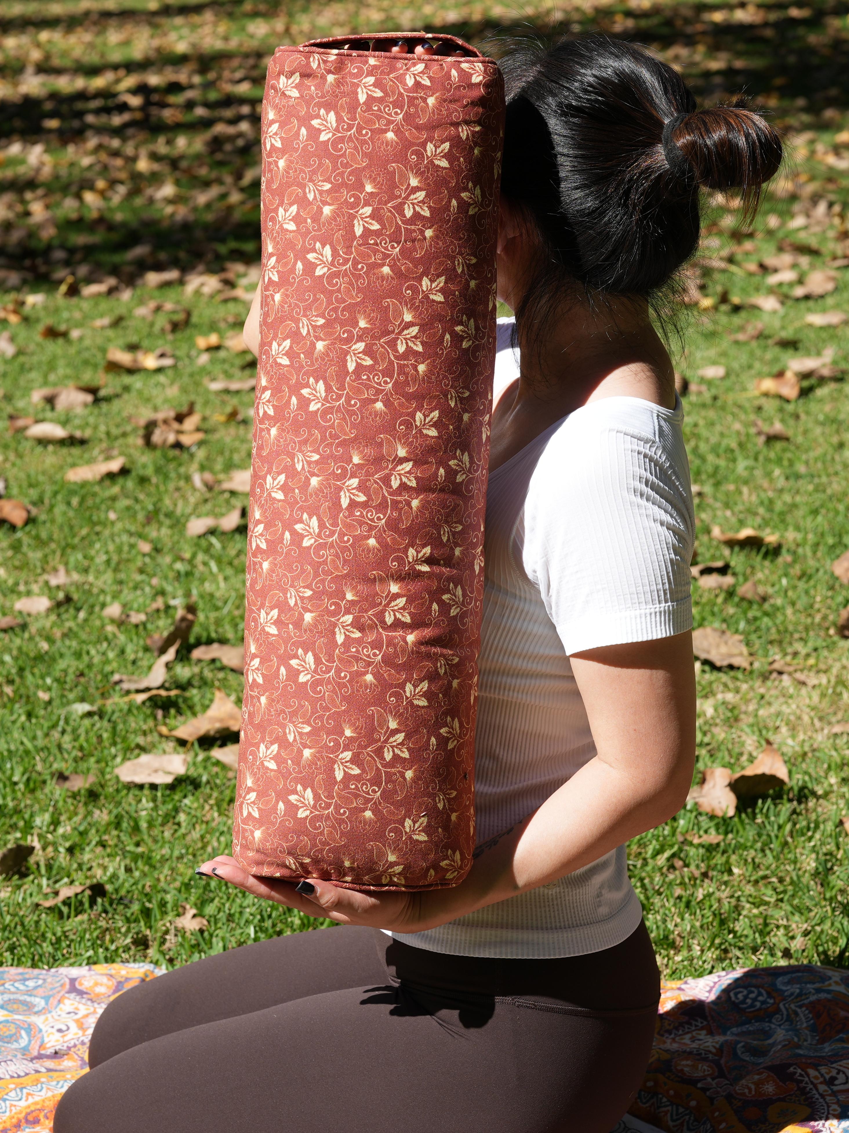 Pranayama Yoga Bolster | Water Lily | Red Cinnamon