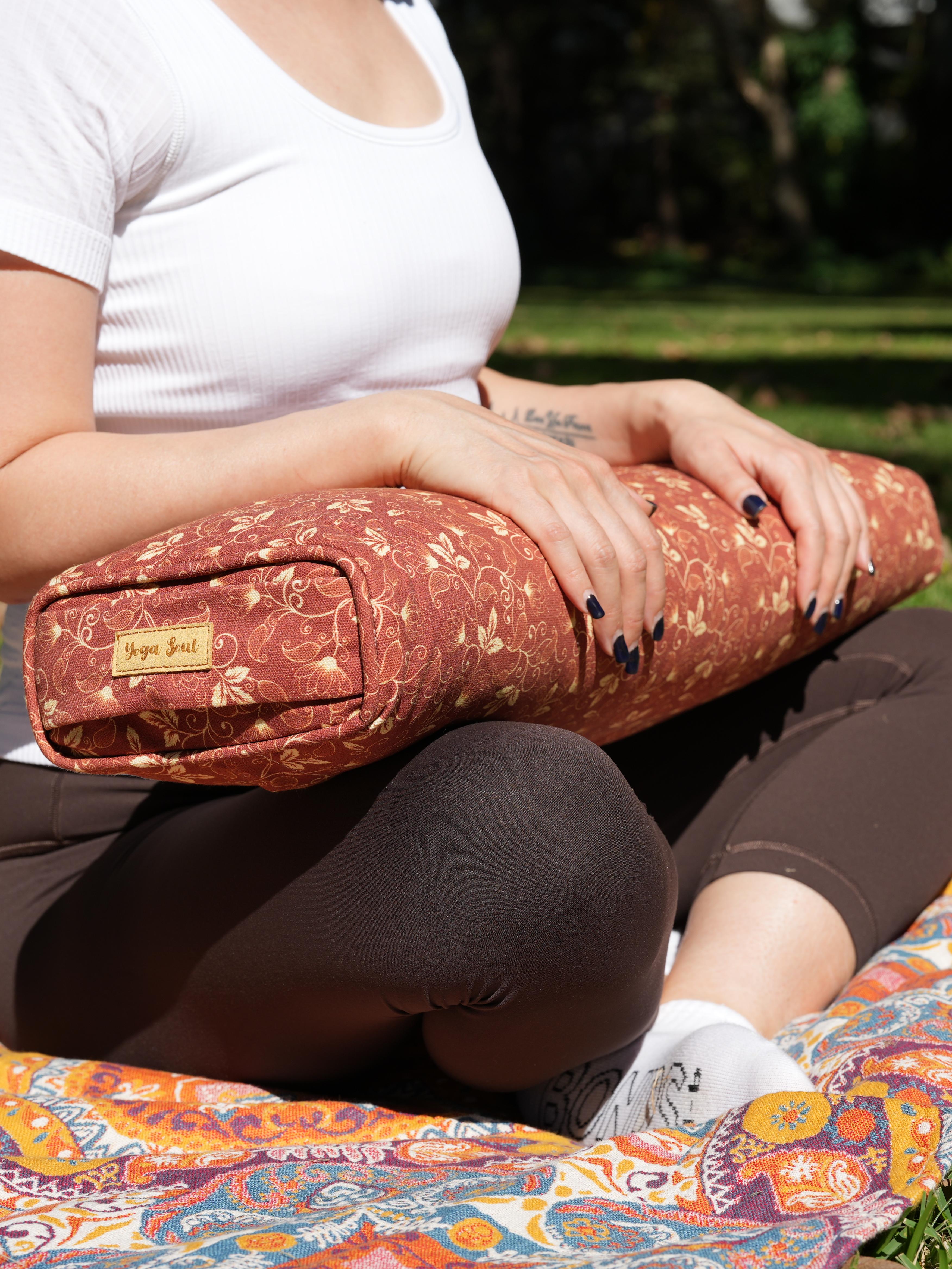 Pranayama Yoga Bolster | Water Lily | Red Cinnamon