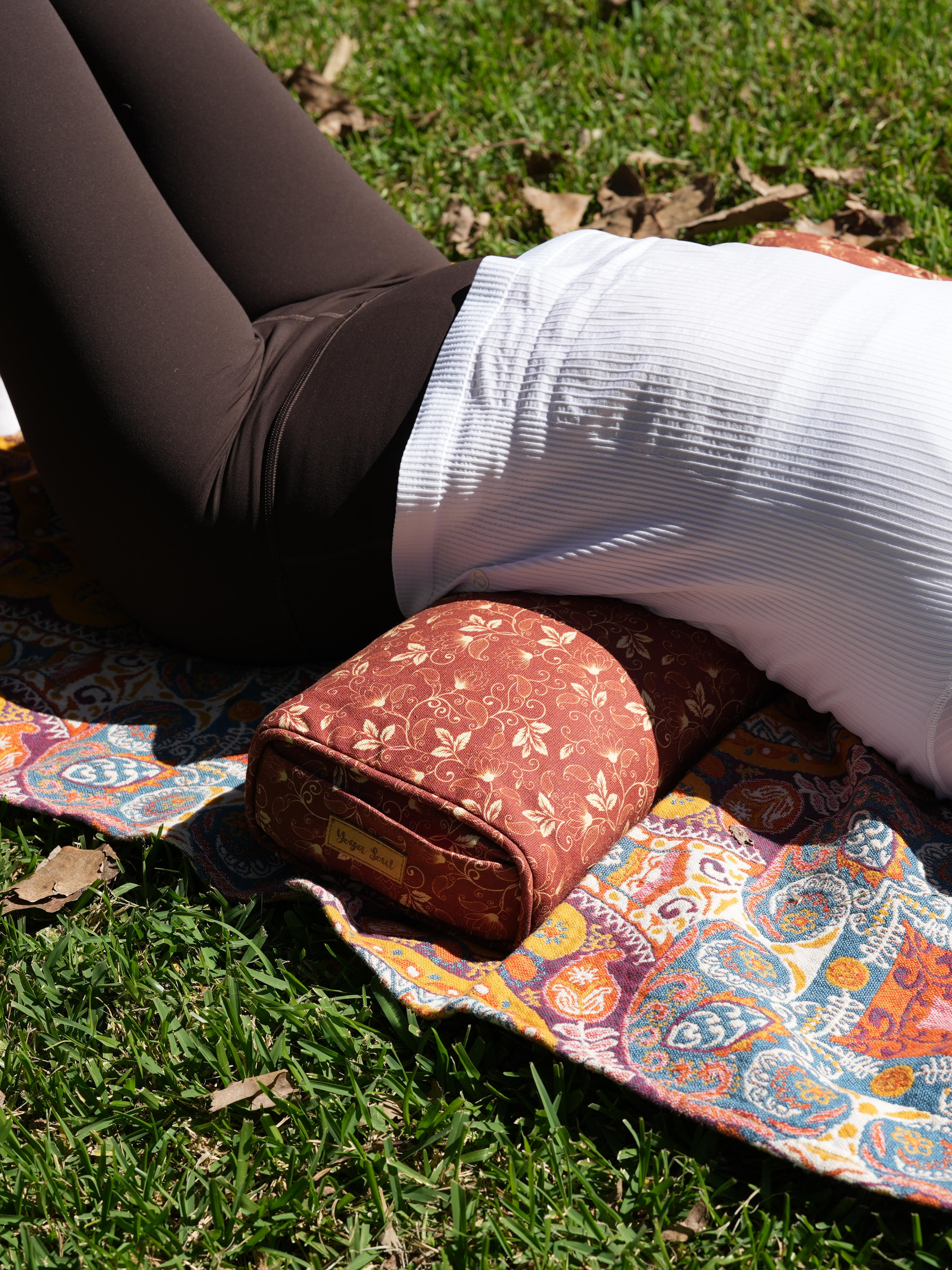Pranayama Yoga Bolster | Water Lily | Red Cinnamon