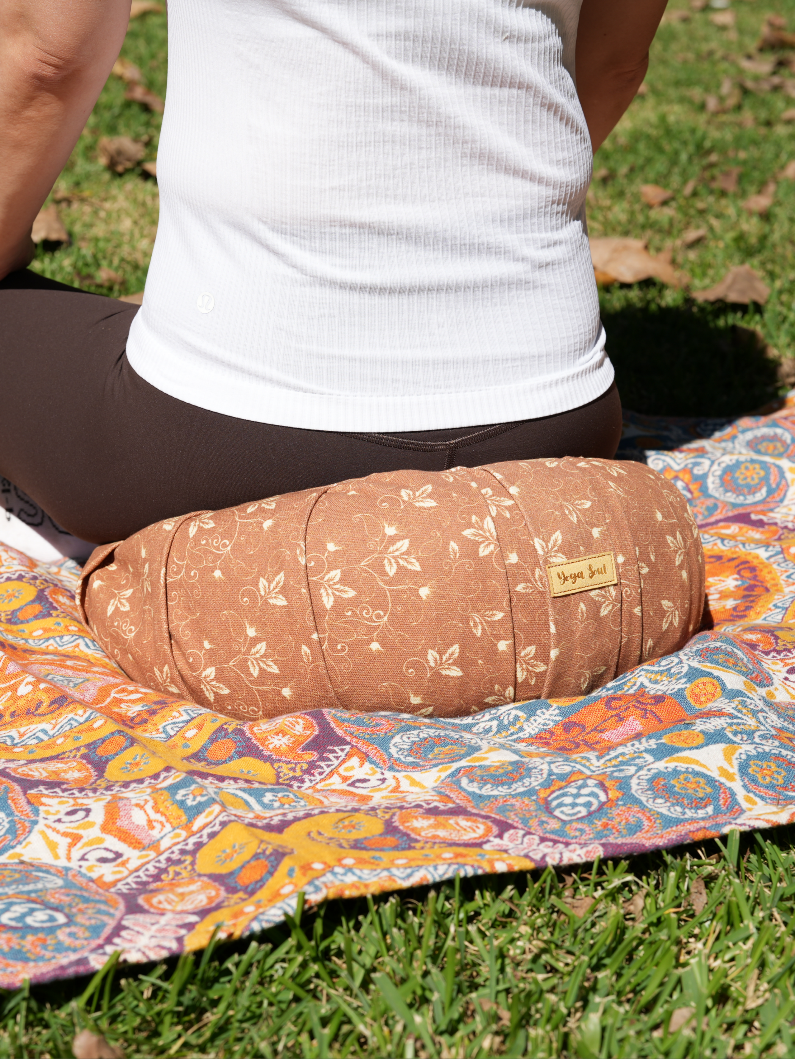 ZAFU Meditation Cushion | Water Lily | Caramel