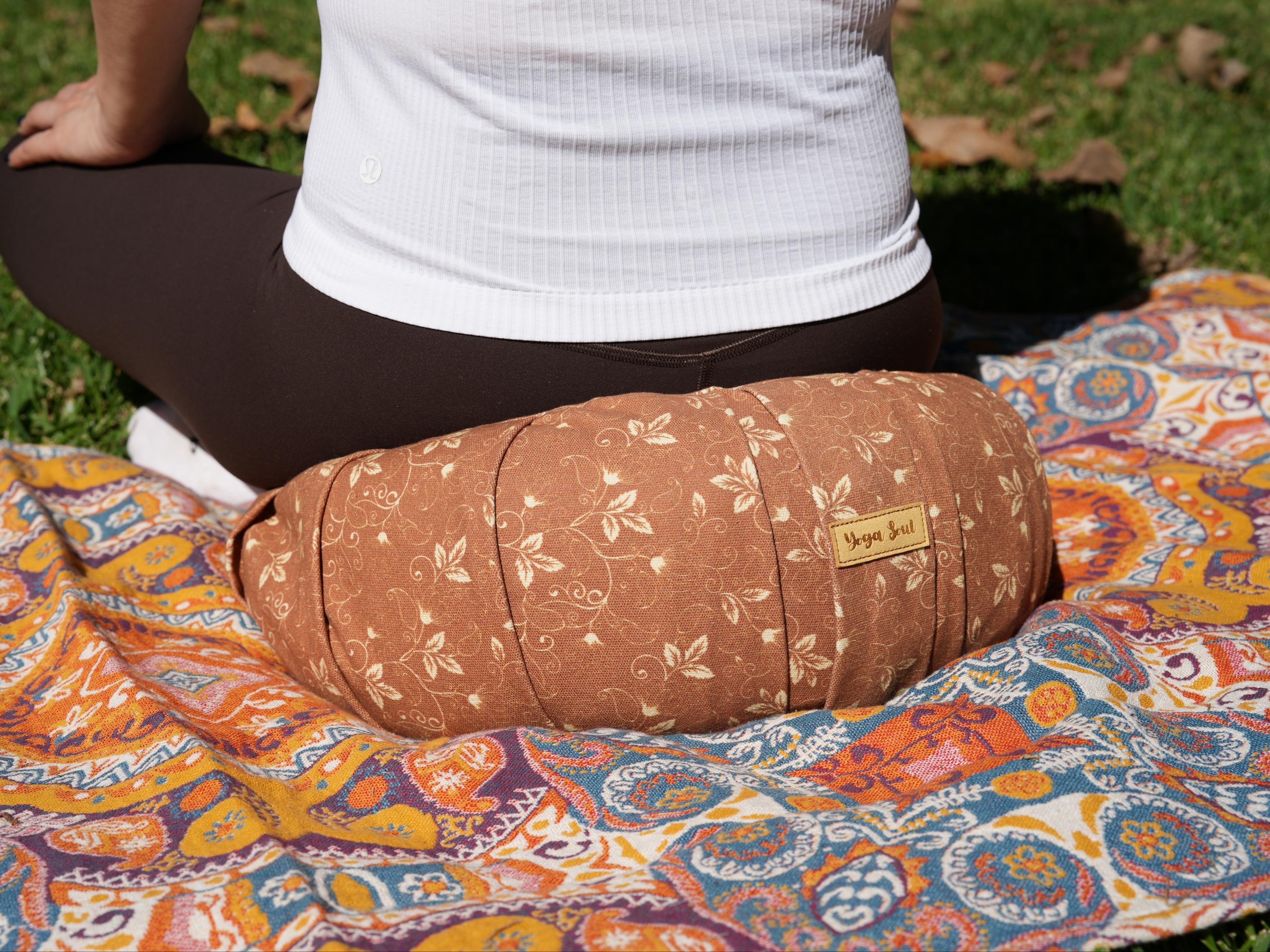 ZAFU Meditation Cushion | Sacred Lotus | Almond