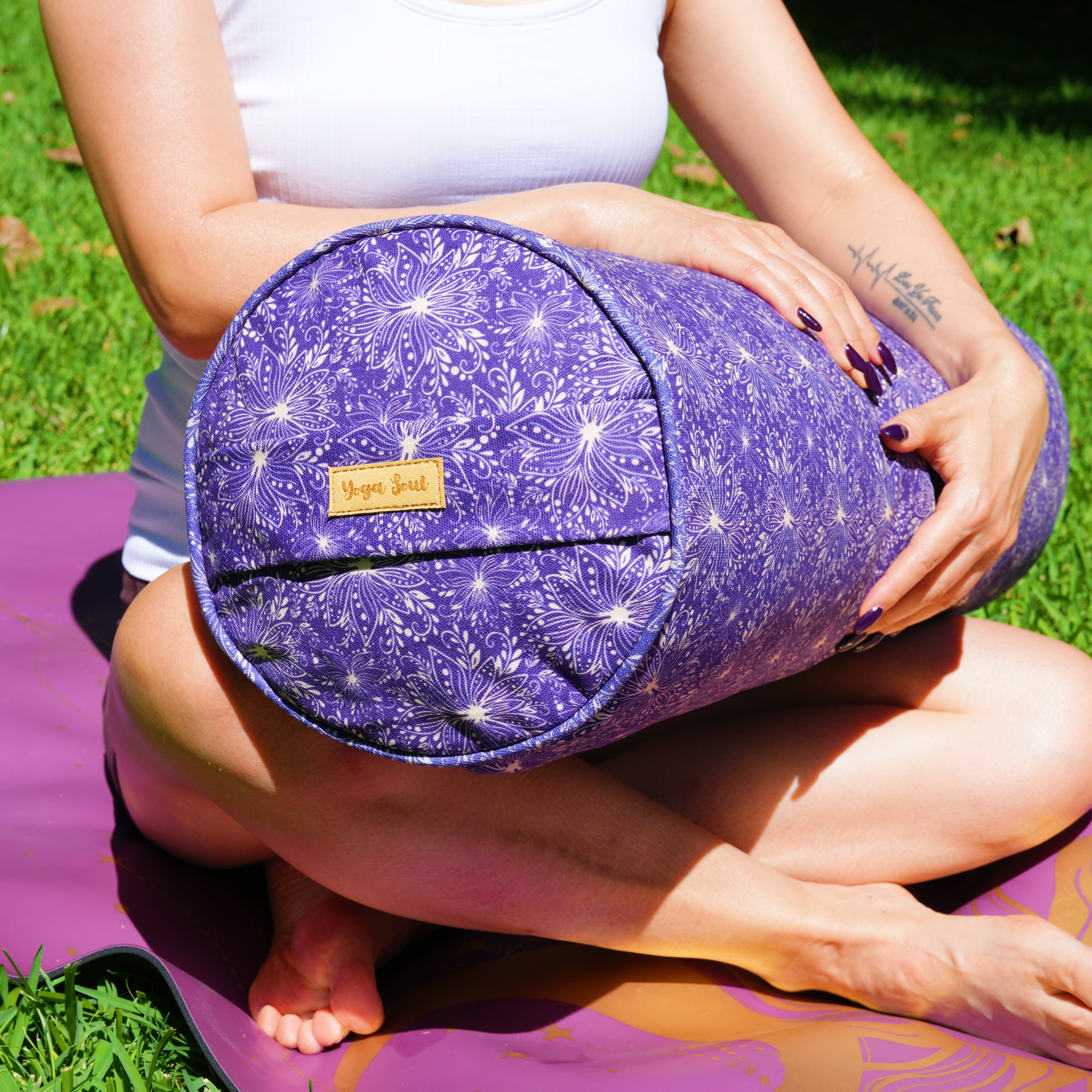 Round Yoga Bolster | Sattva Lotus | Midnight