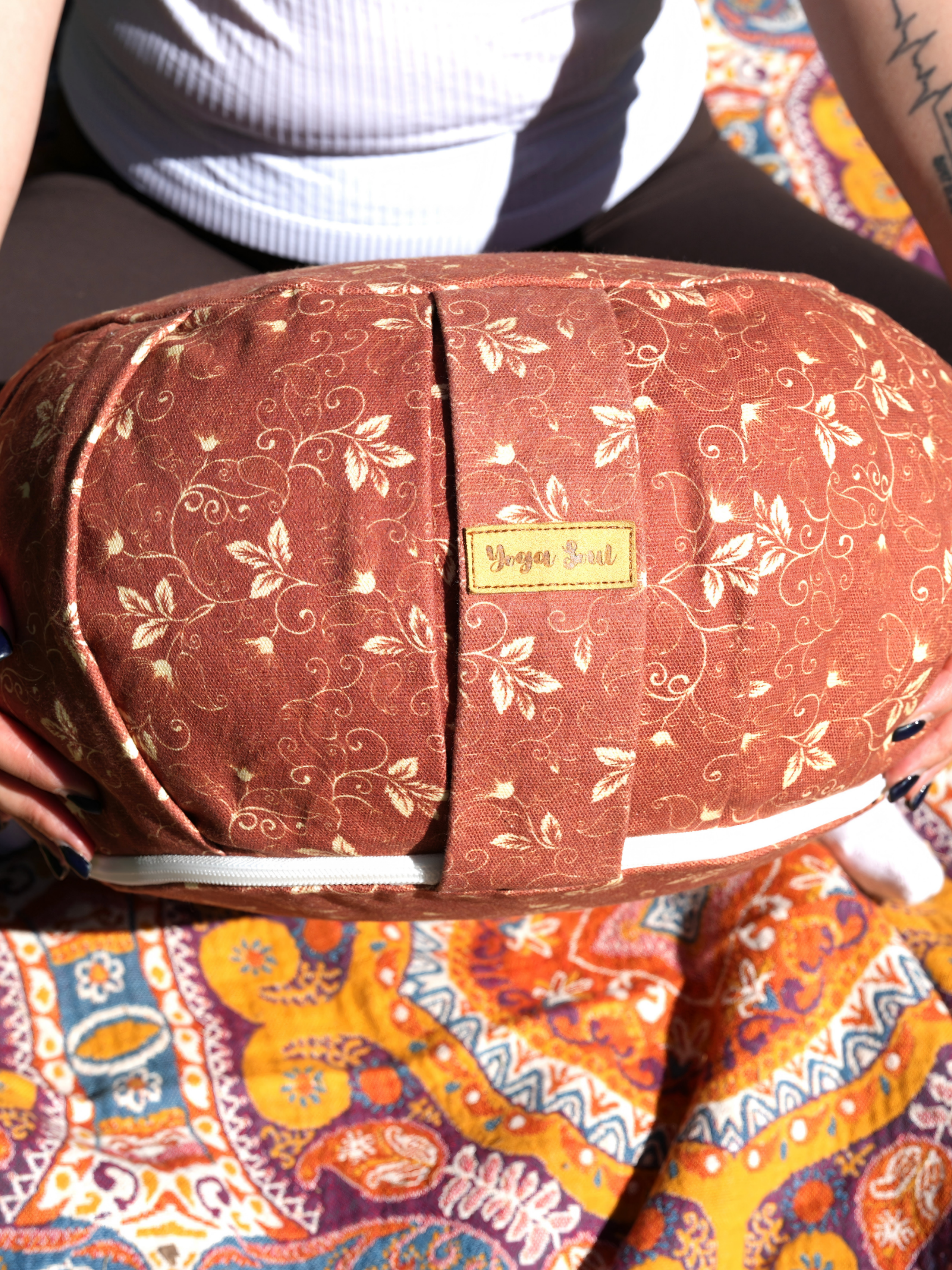 ZAFU Meditation Cushion | Water Lily | Cinnamon