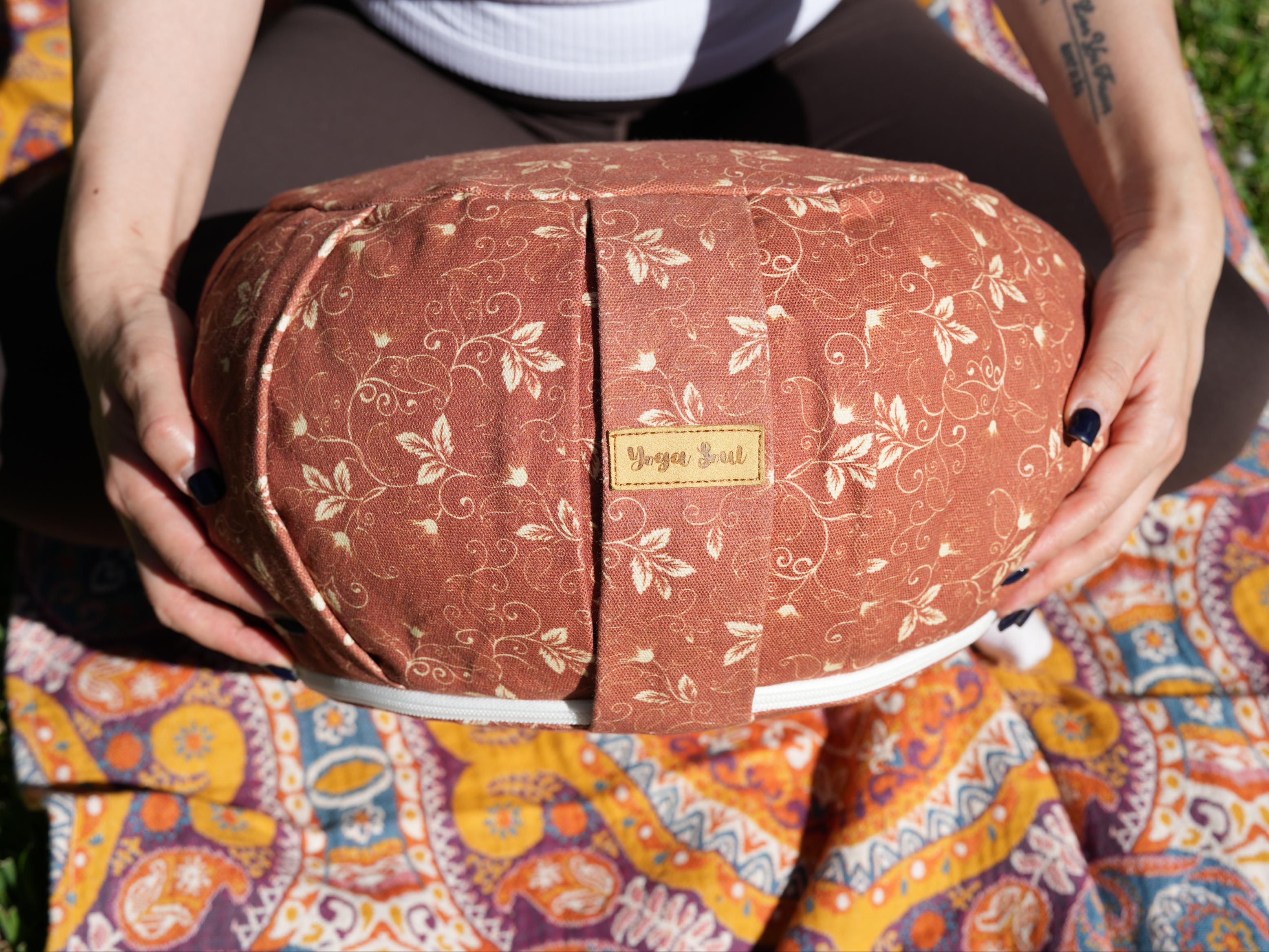 ZAFU Meditation Cushion | Sacred Lotus | Cinnamon