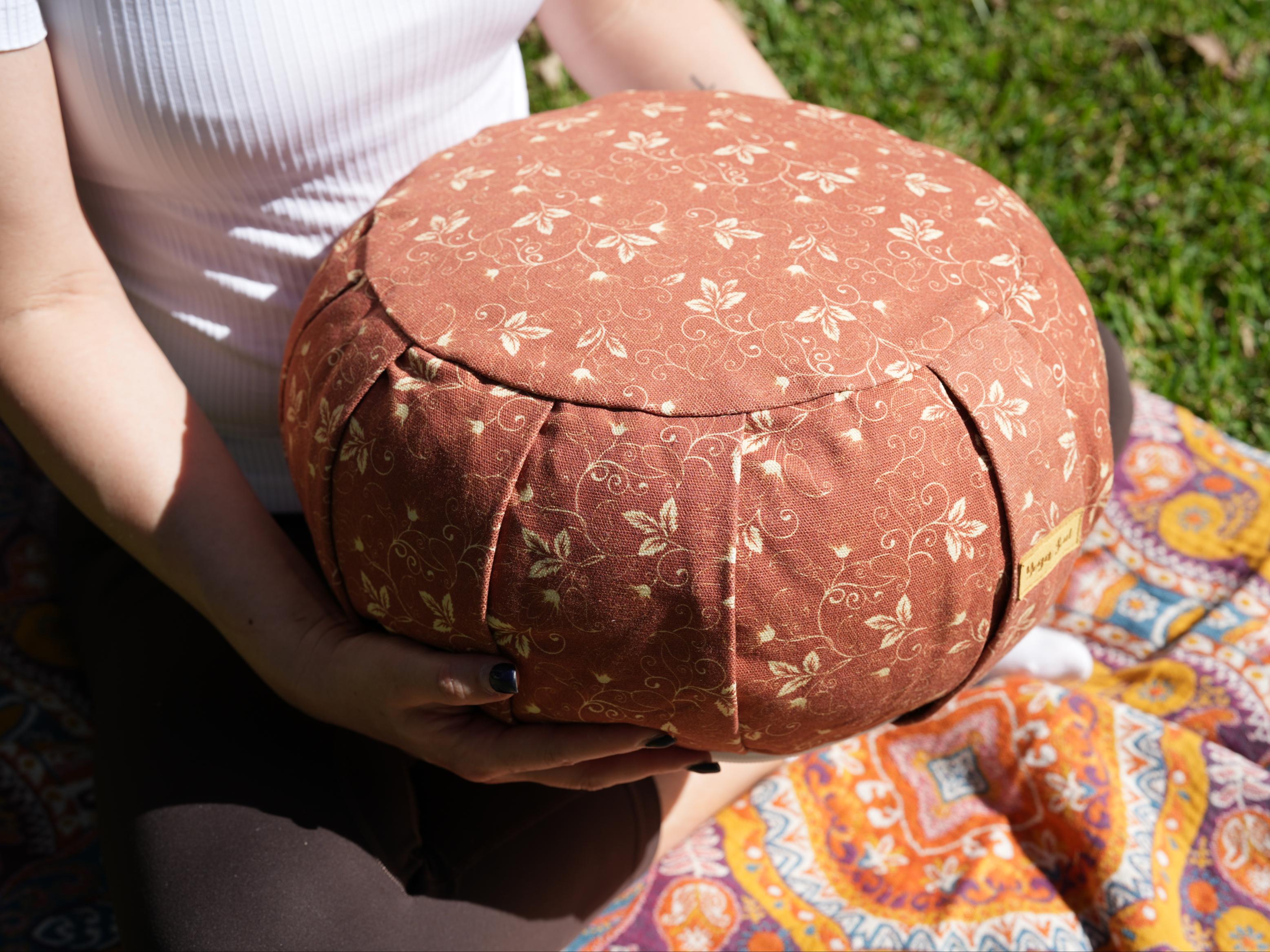 ZAFU Meditation Cushion | Sacred Lotus | Cinnamon