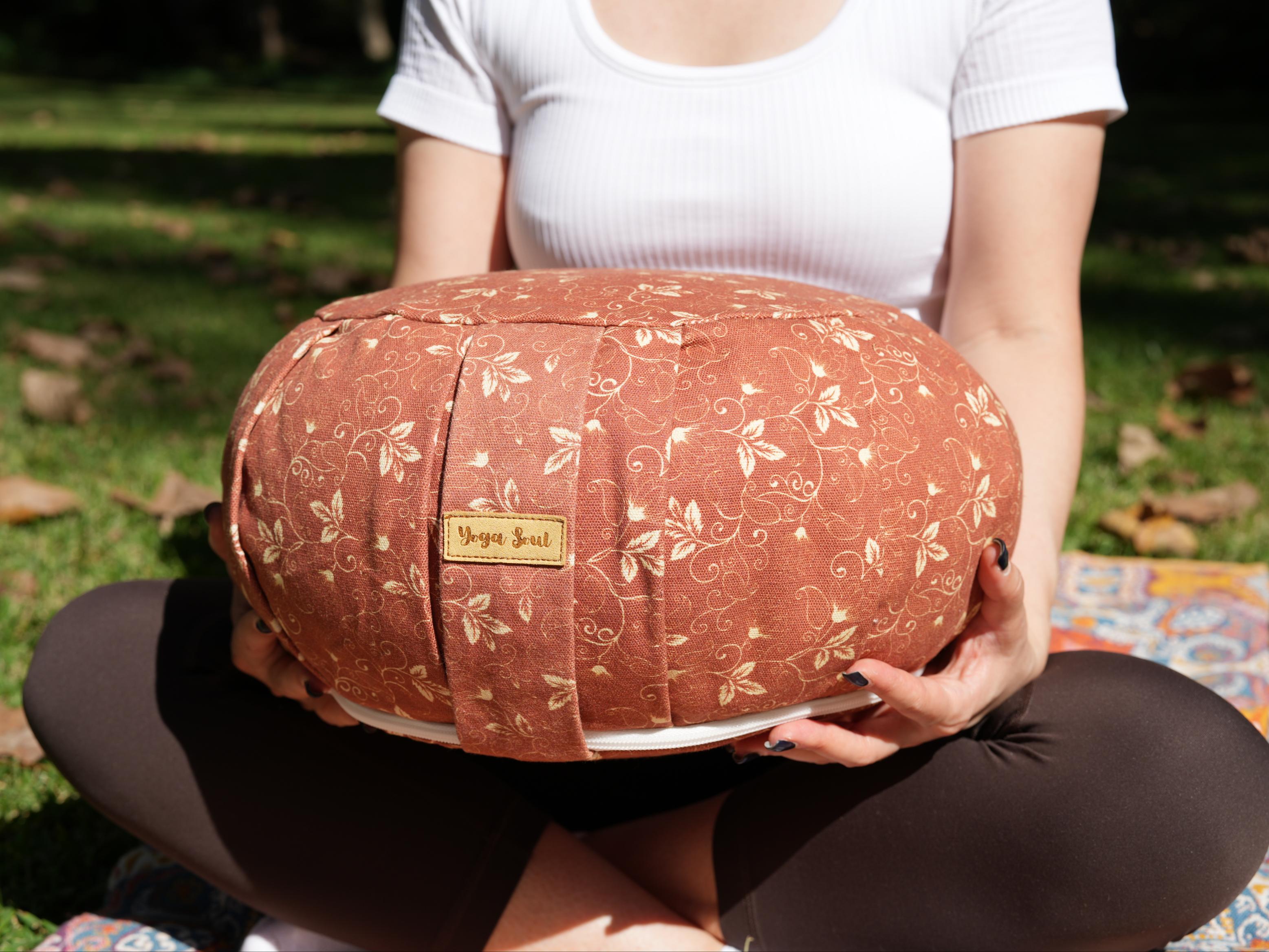 ZAFU Meditation Cushion | Sacred Lotus | Cinnamon