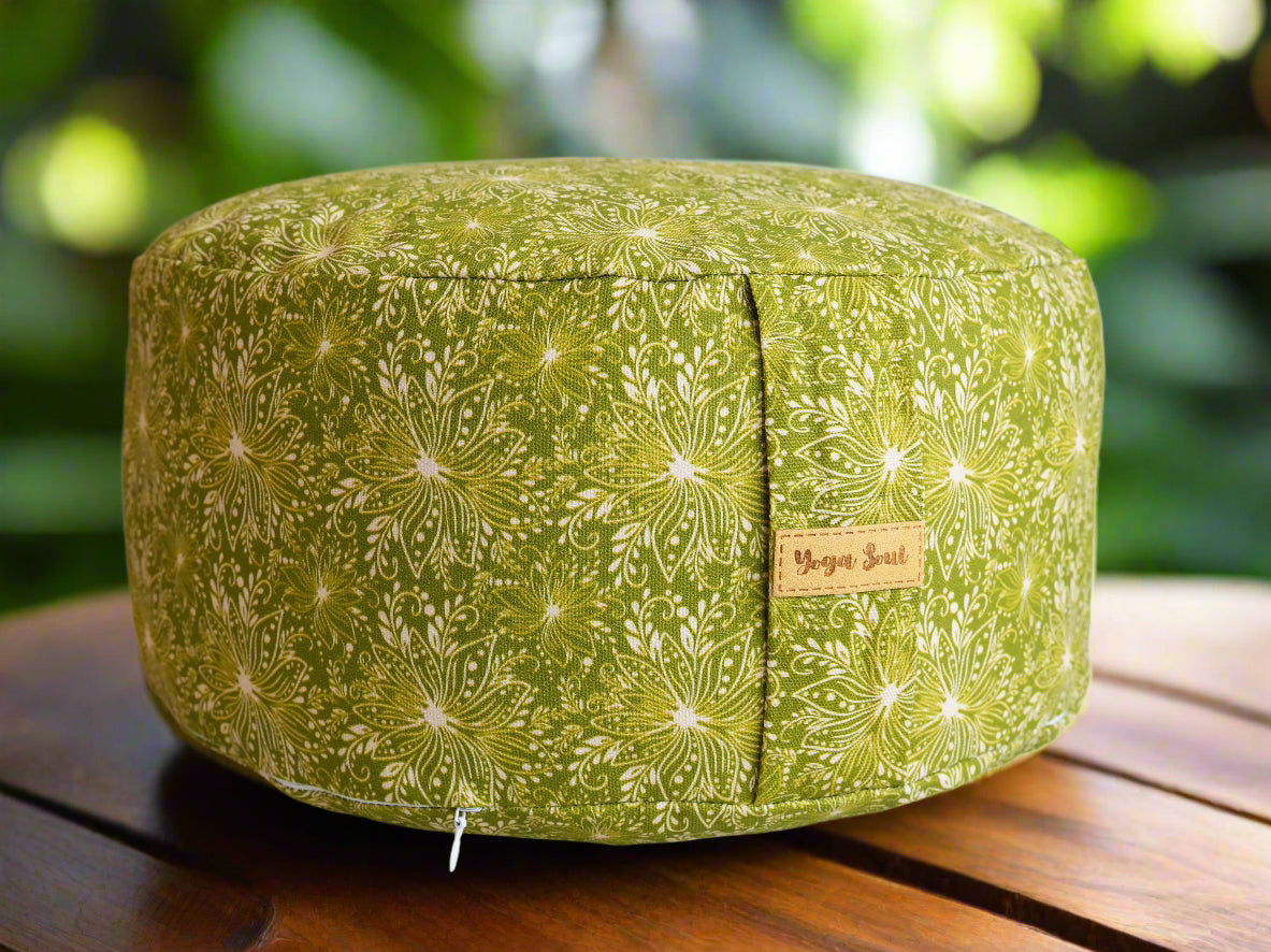 RONDO Meditation Cushion | Lotus | Olive Green - Yoga Soul