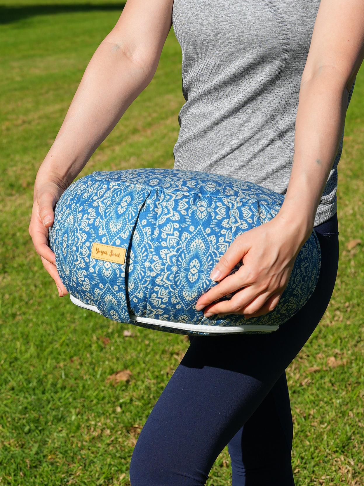 ZAFU Meditation Cushion | Mandala | Indigo Blue