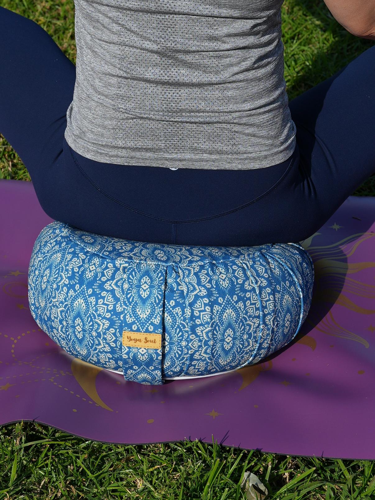 ZAFU Meditation Cushion | Mandala | Indigo Blue
