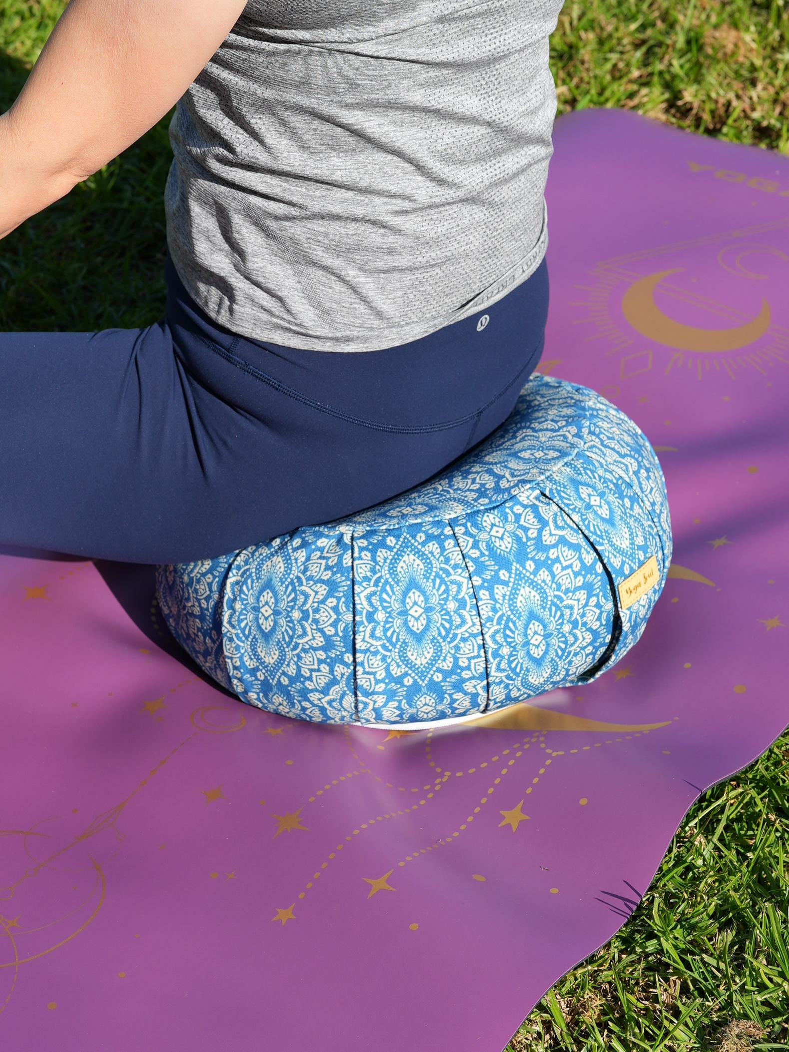 ZAFU Meditation Cushion | Mandala | Indigo Blue