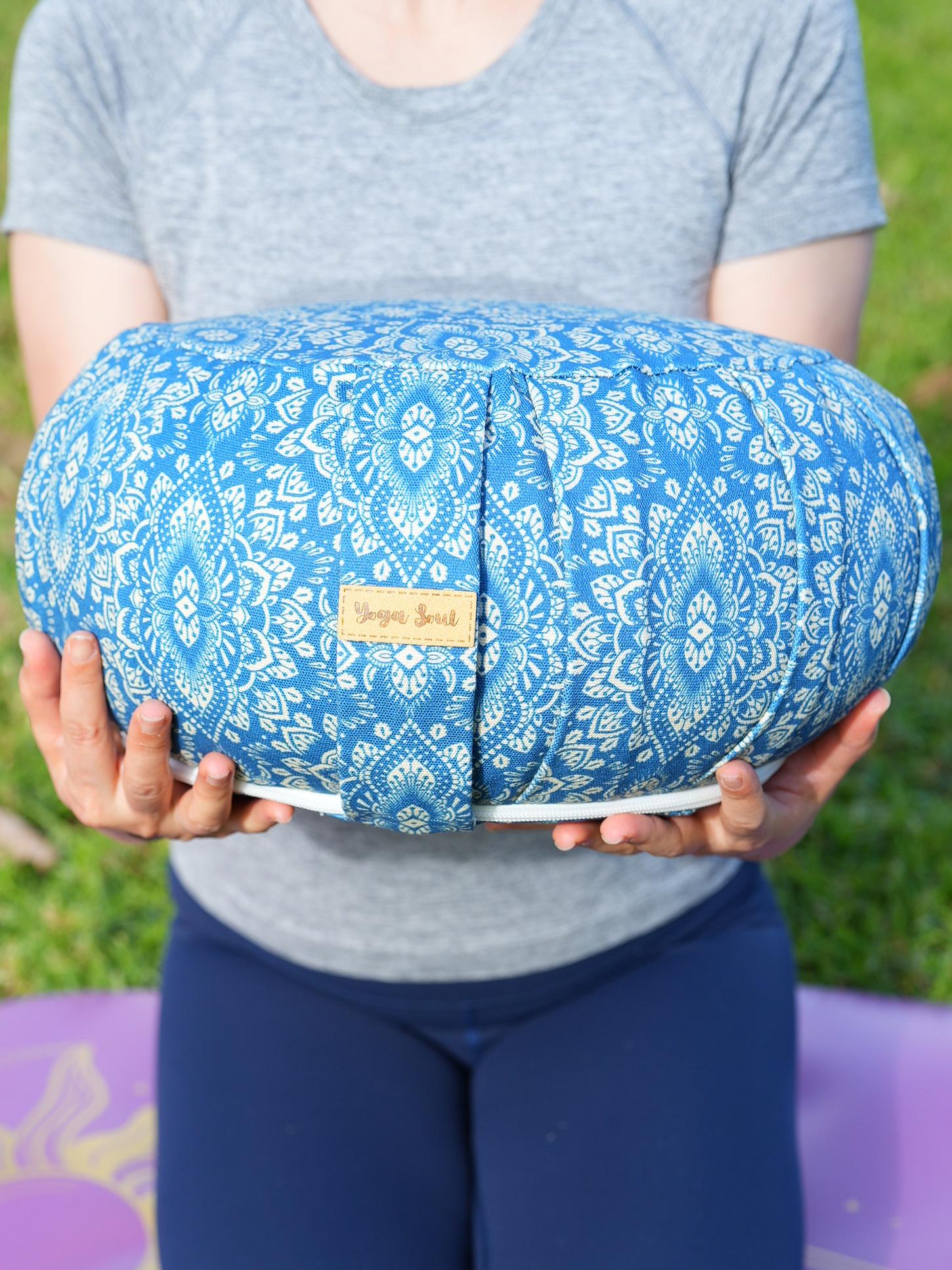 ZAFU Meditation Cushion | Mandala | Indigo Blue