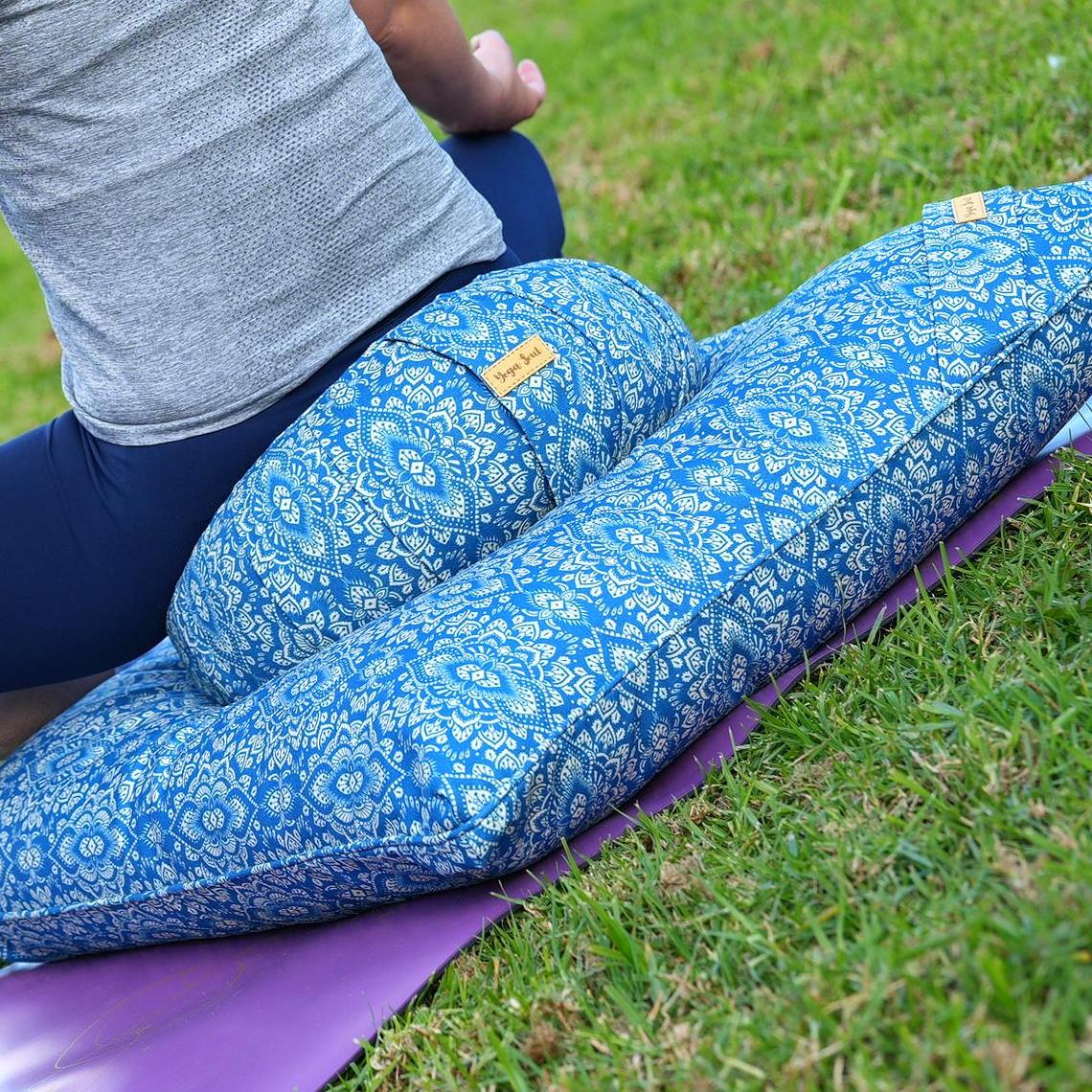 ZABUTON Meditation Cushion | Mandala | Indigo Blue