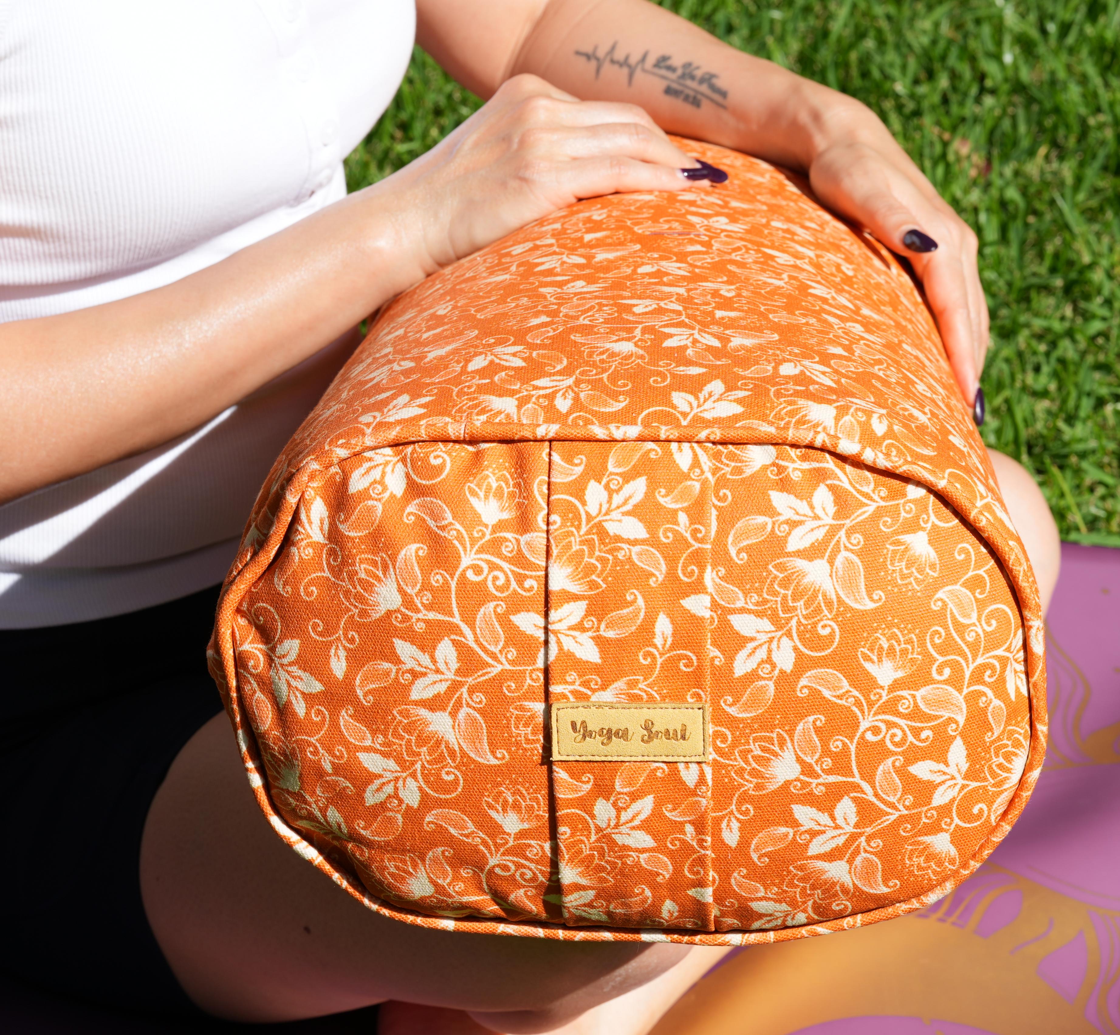 Oval Yoga Bolster | Shanti Lotus| Sunset