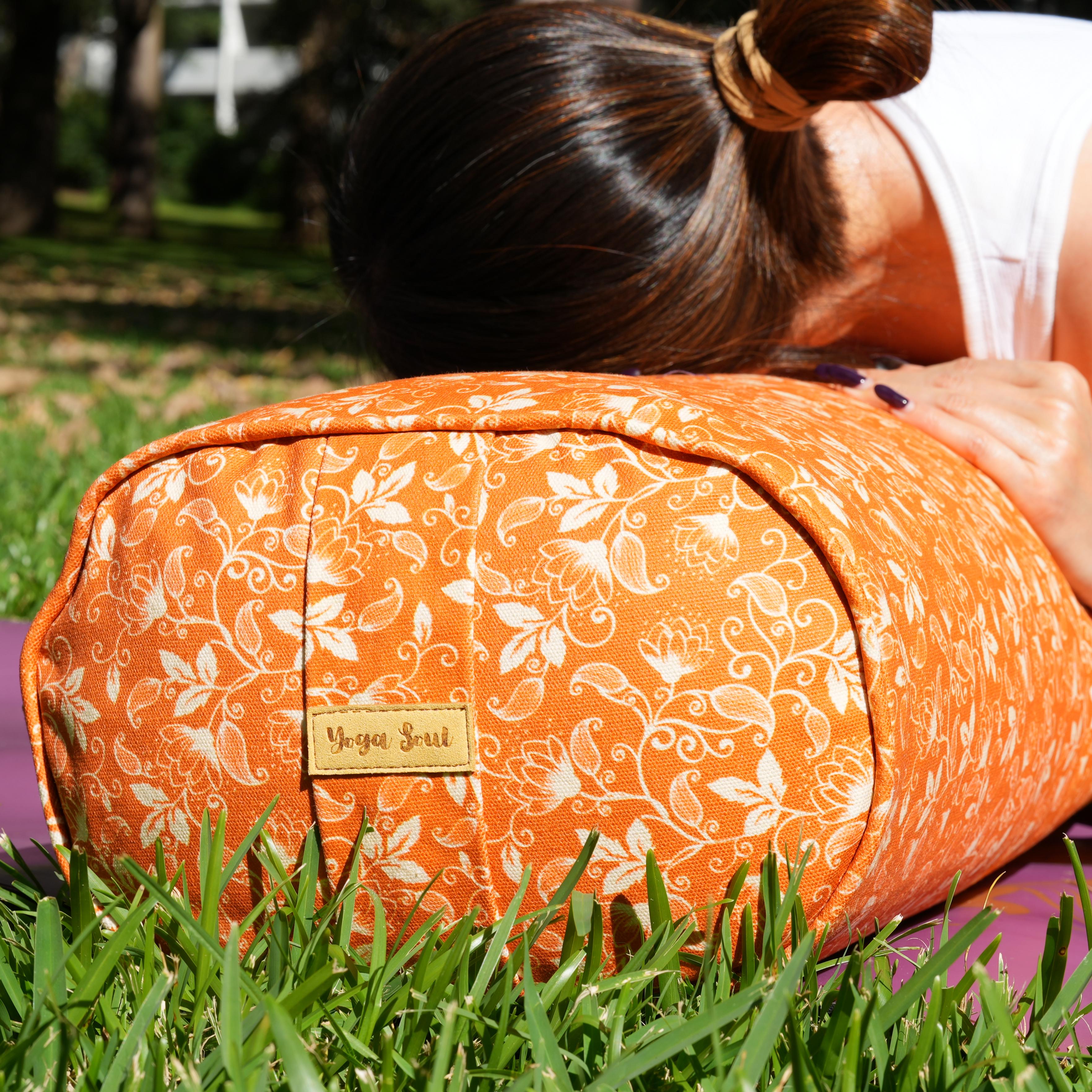 Oval Yoga Bolster | Shanti Lotus| Sunset