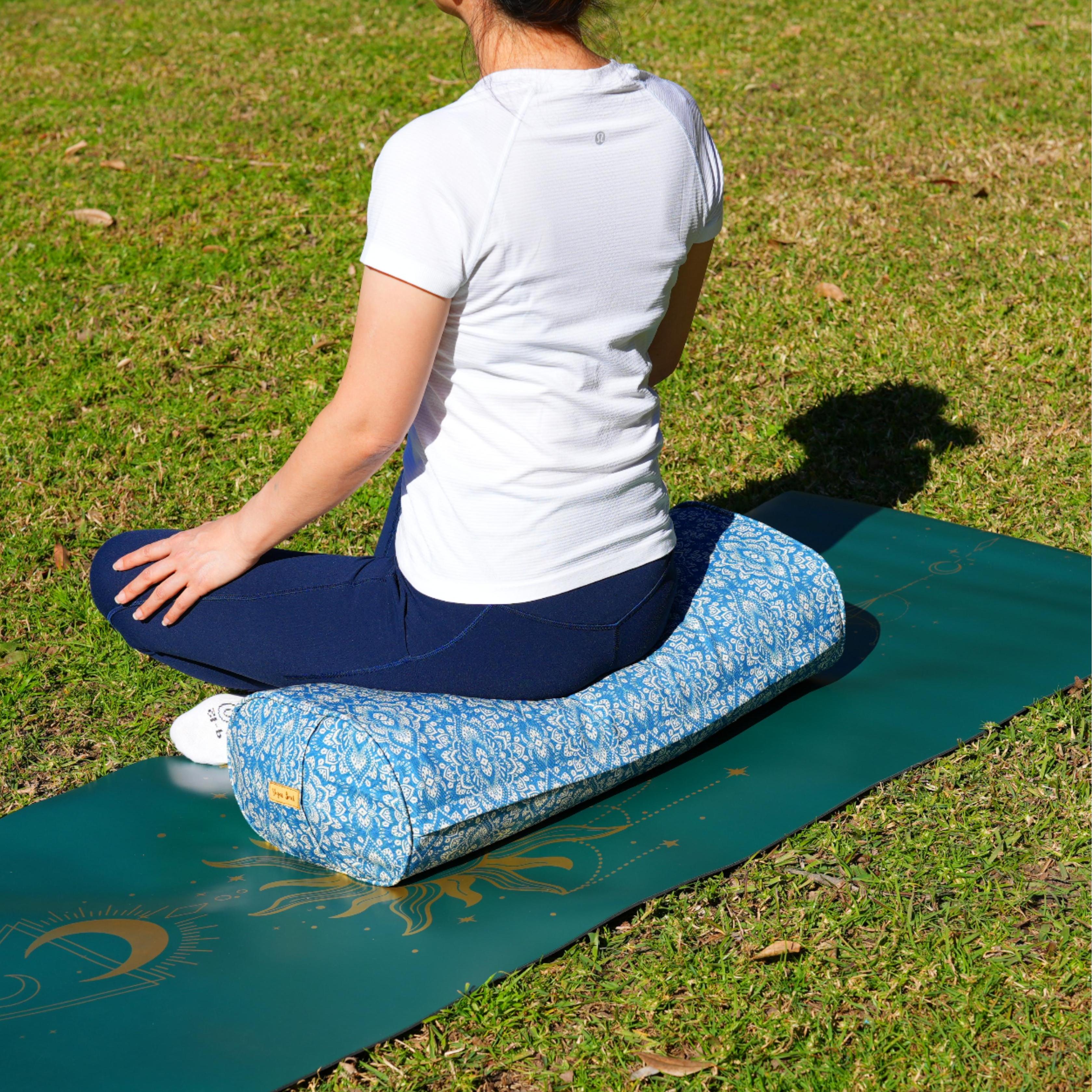 Oval Yoga Bolster | Mandala | Indigo Blue