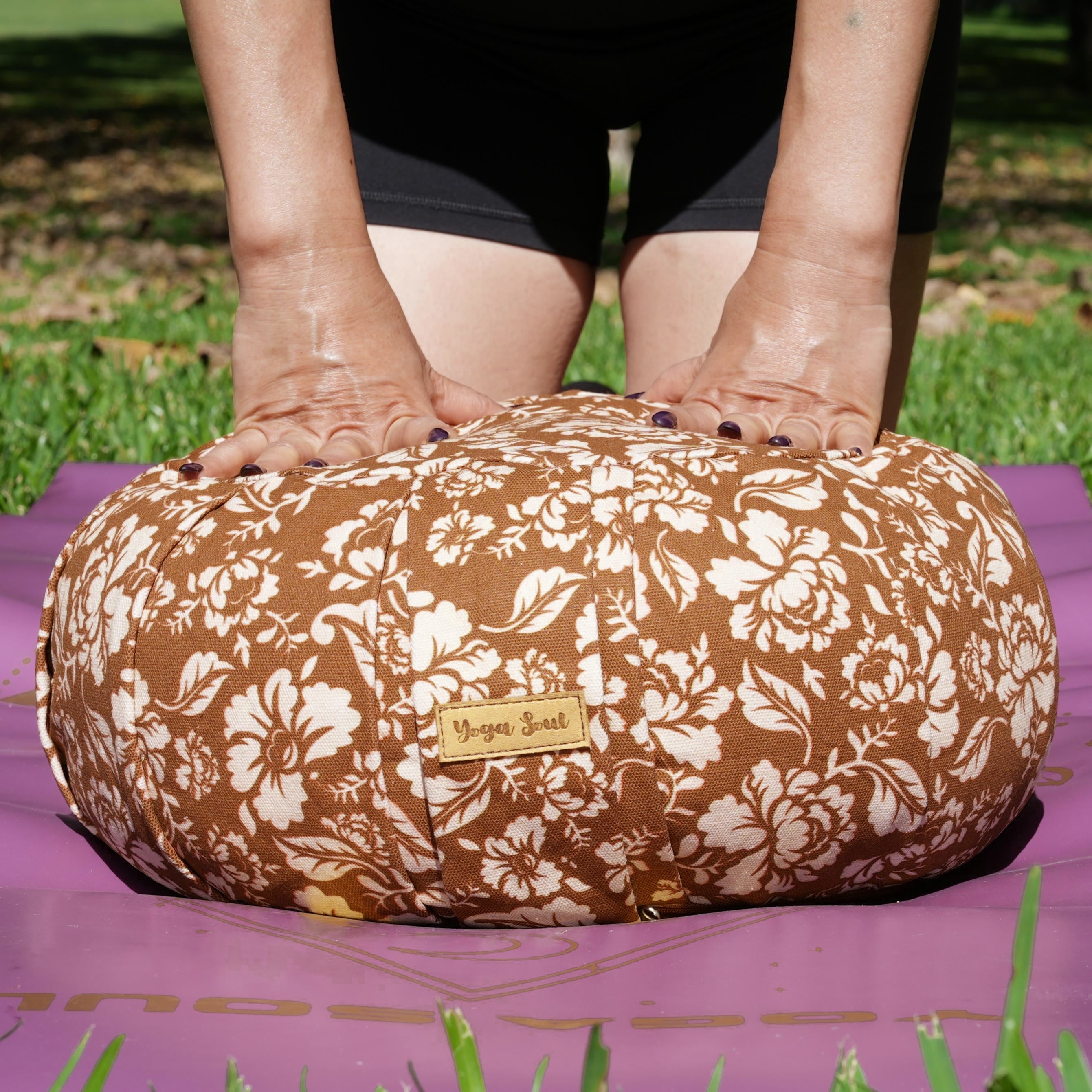 ZAFU Meditation Cushion | Ananda Rose | Bhumi Caramel