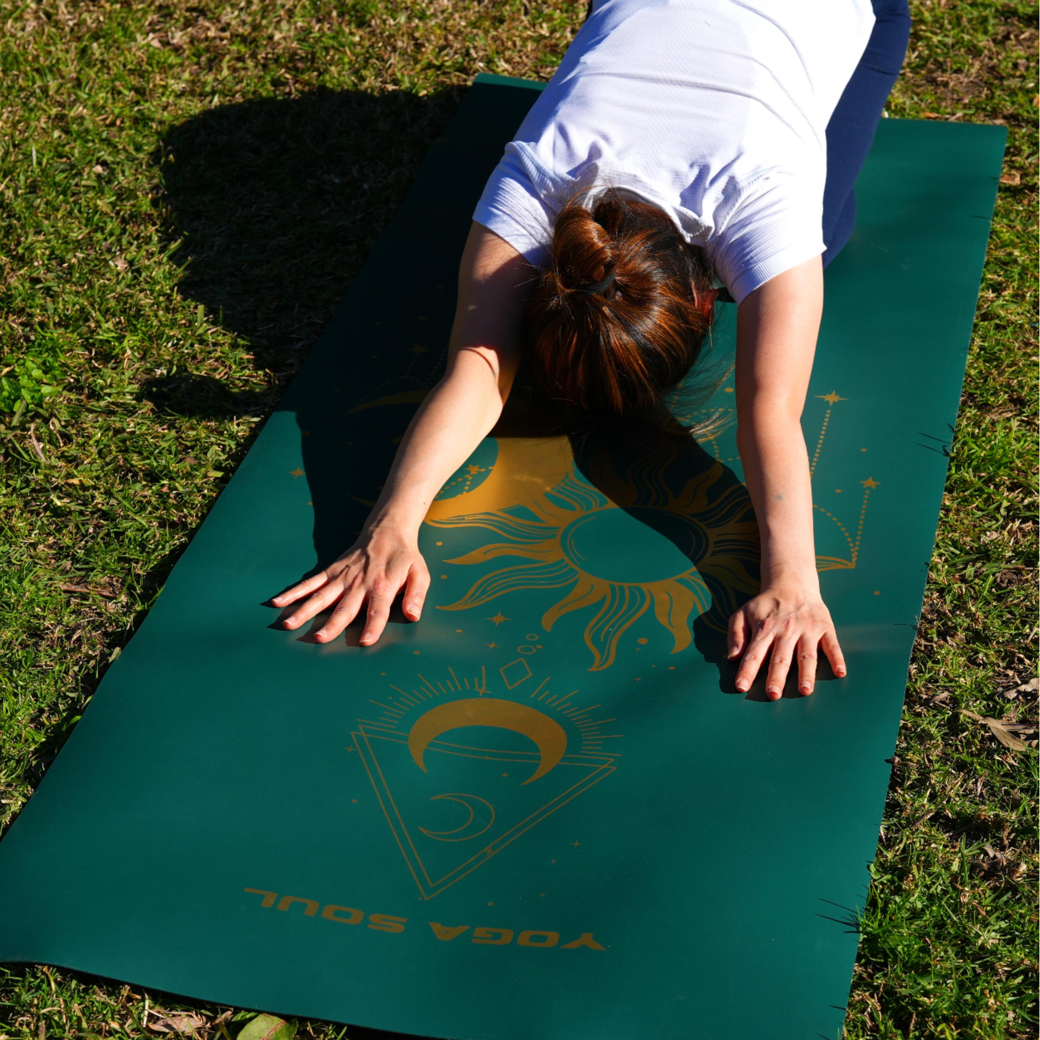 PowerPro Yoga Mat | Trekking Green + Strap