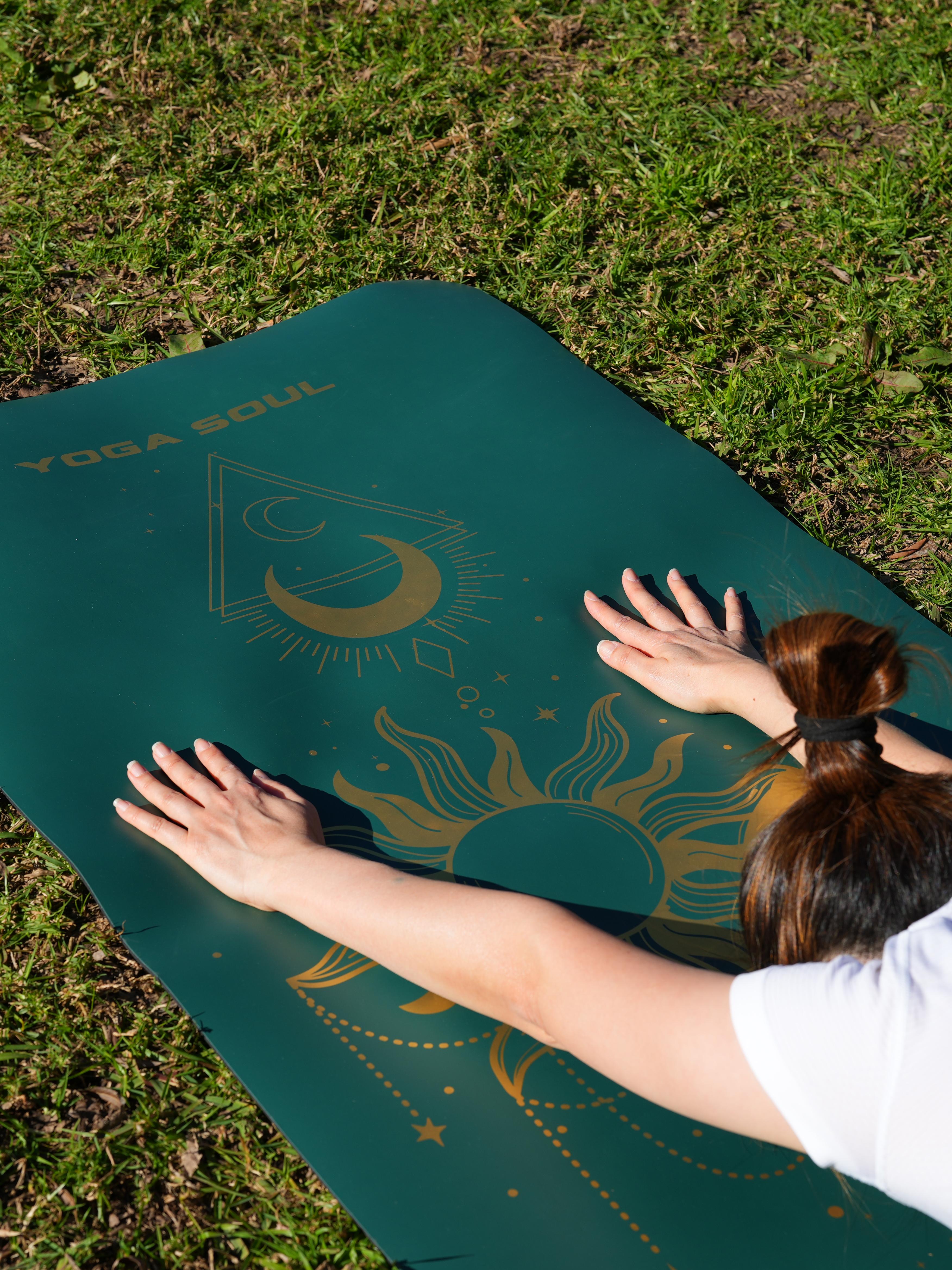 PowerPro Yoga Mat | Trekking Green + Strap