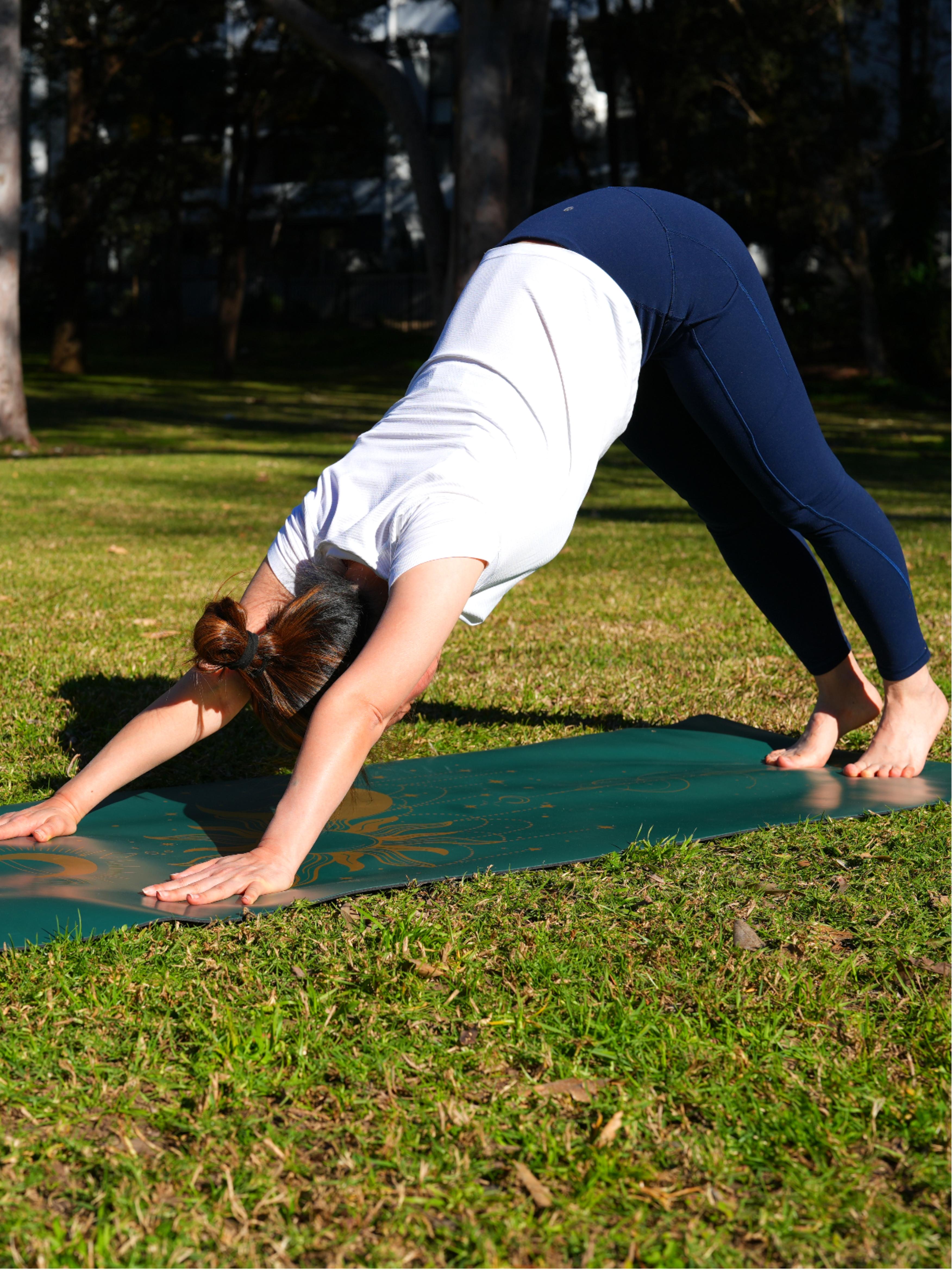 PowerPro Yoga Mat | Trekking Green + Strap