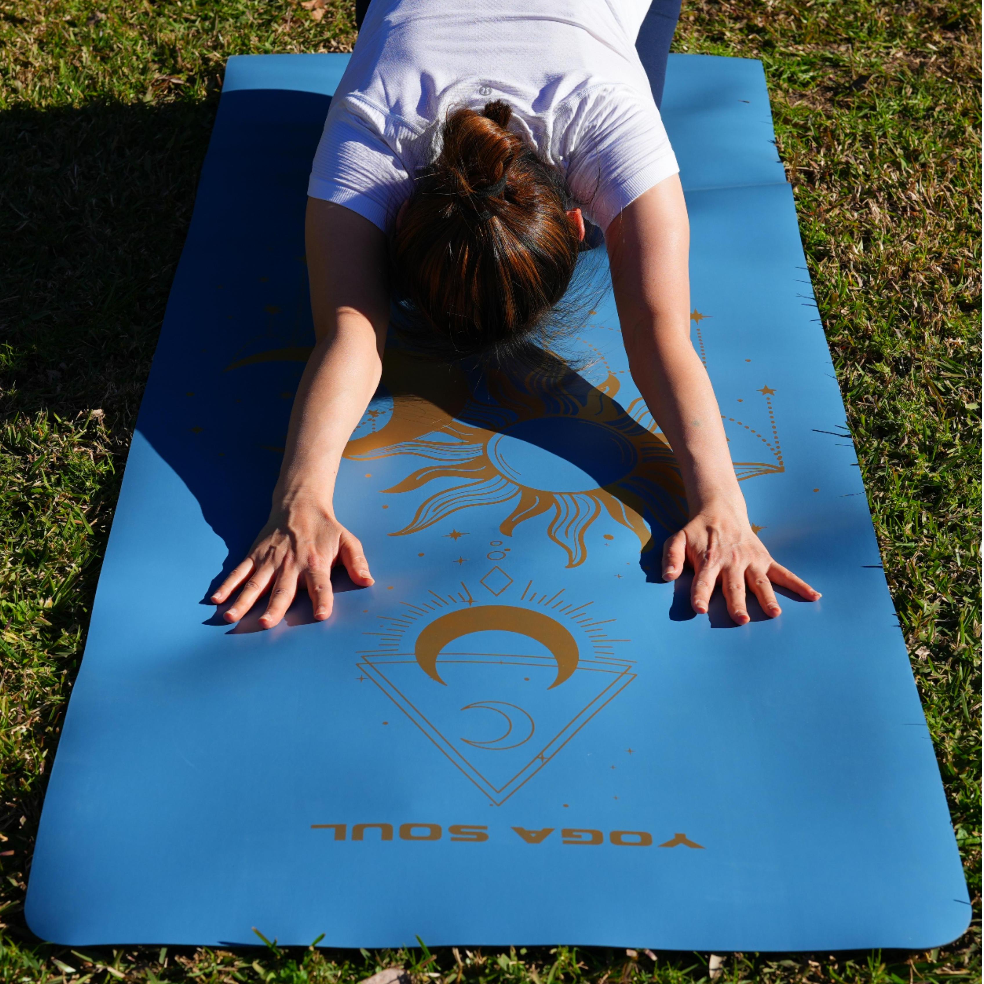 PowerPro Yoga Mat | Ocean Blue + Strap