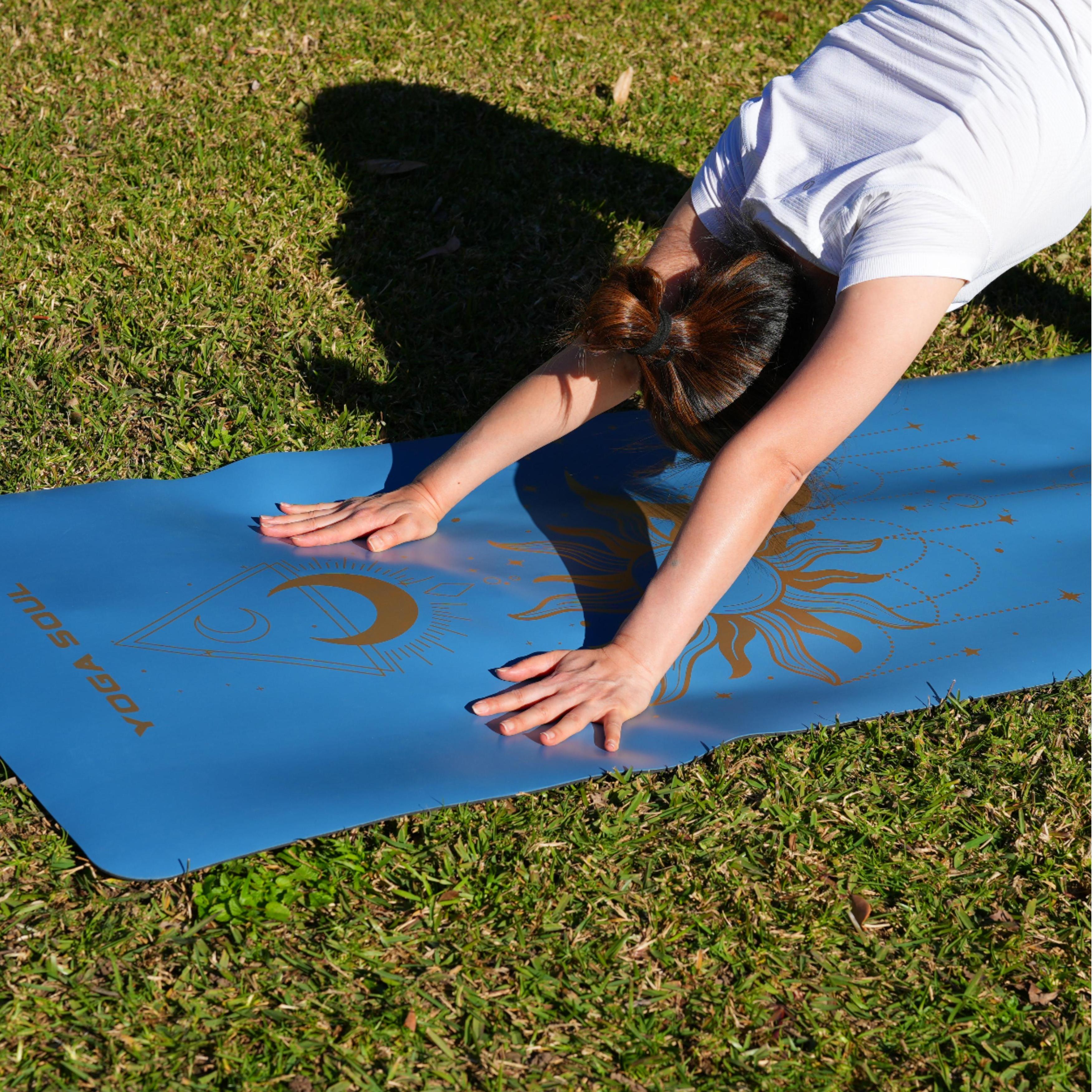 PowerPro Yoga Mat | Ocean Blue + Strap