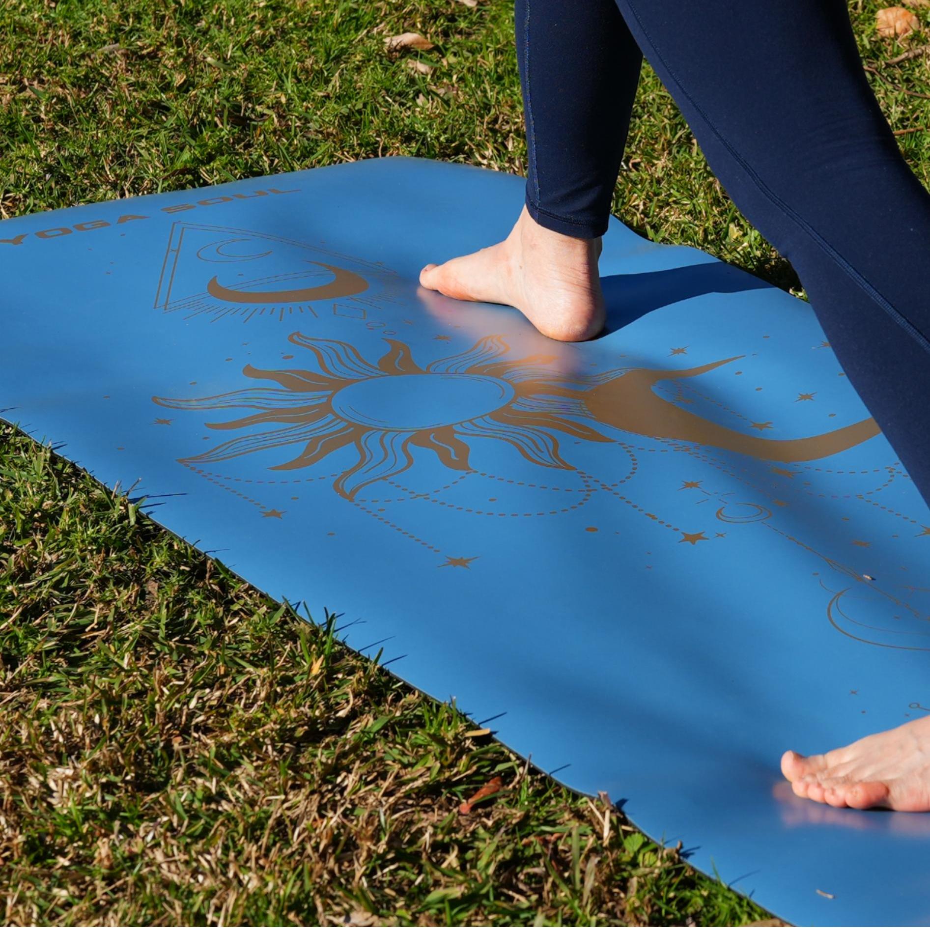 PowerPro Yoga Mat | Ocean Blue + Strap