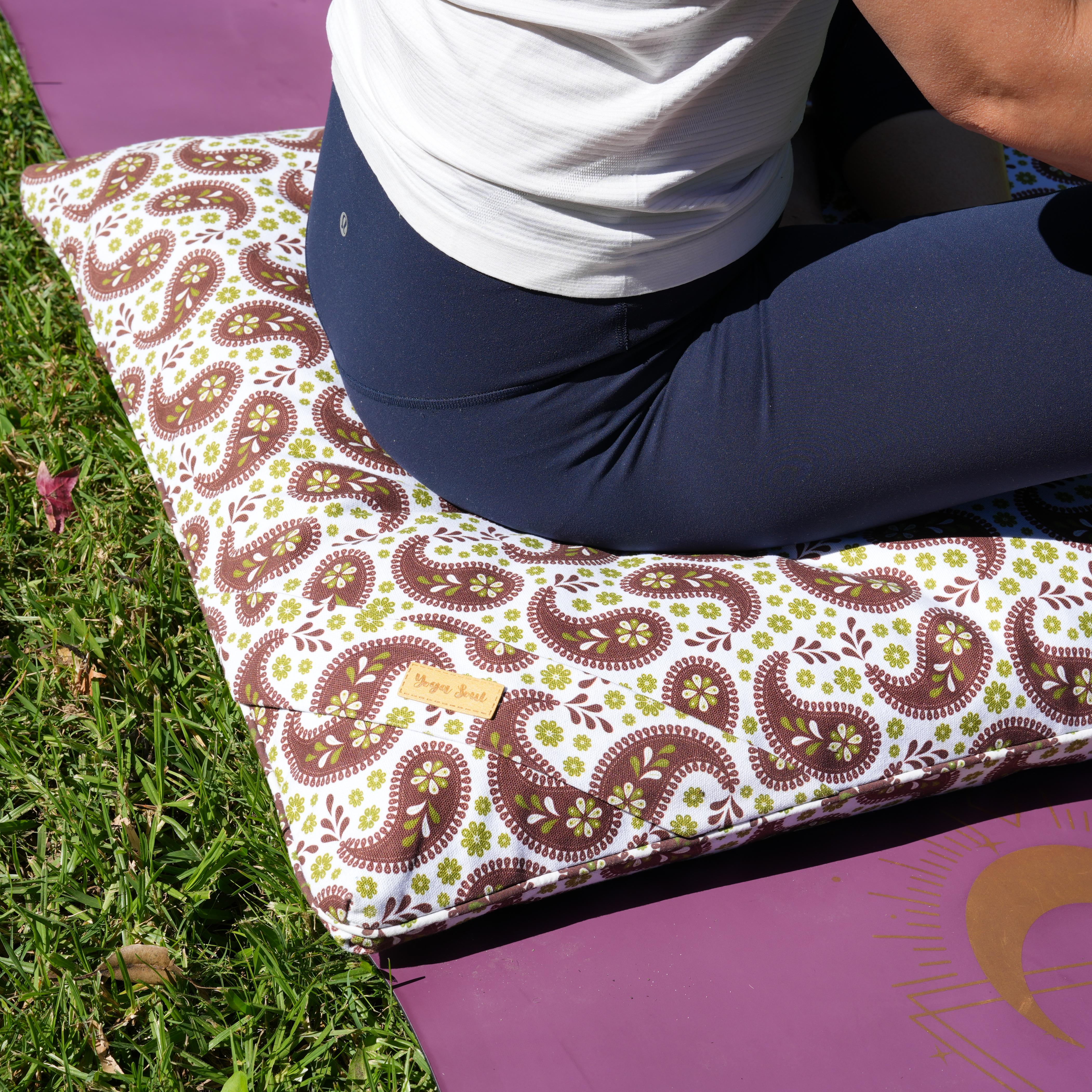 ZABUTON Meditation Cushion | Paisley | Chocolate