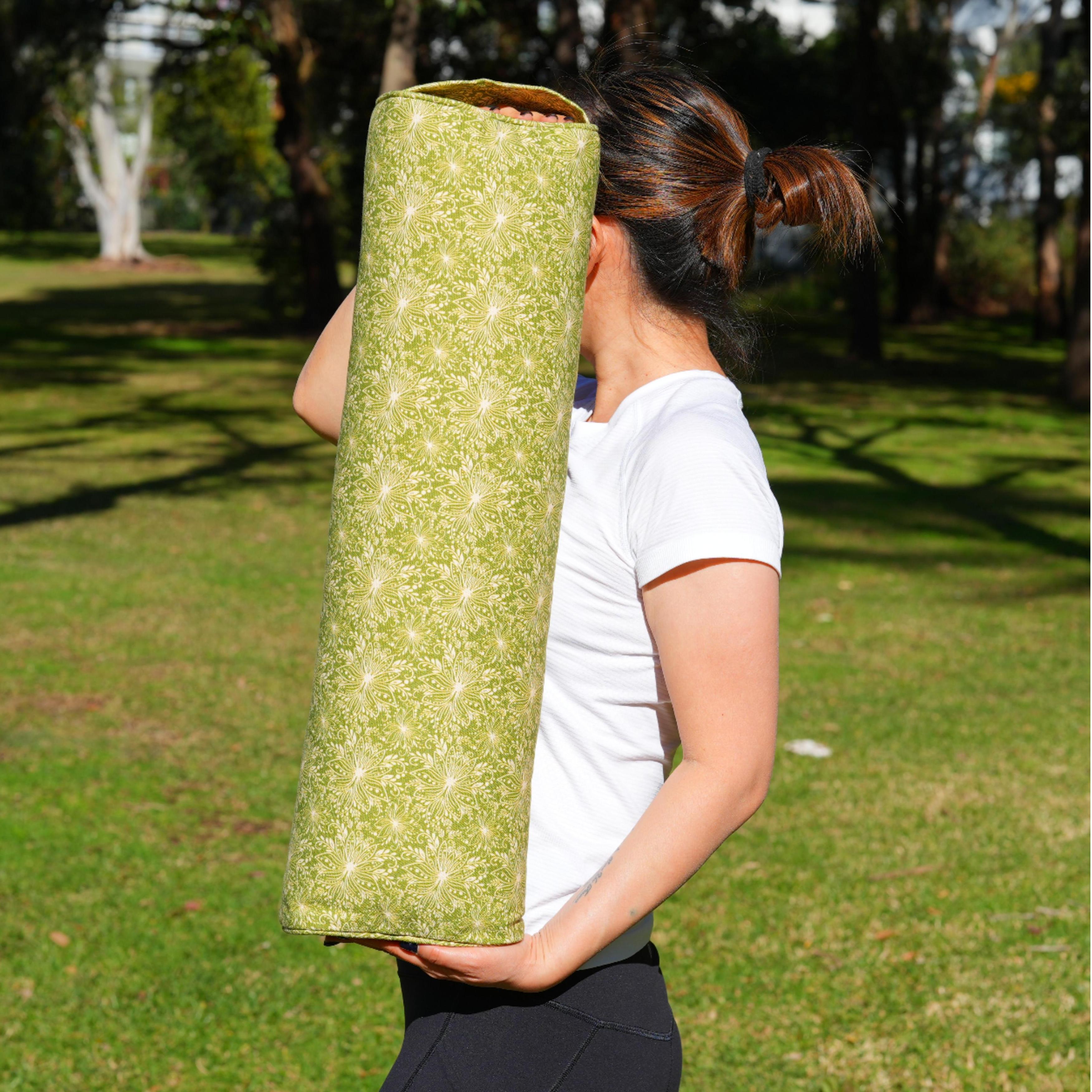 Pranayama Yoga Bolster | Yoga Pillow | Lotus | Olive Green
