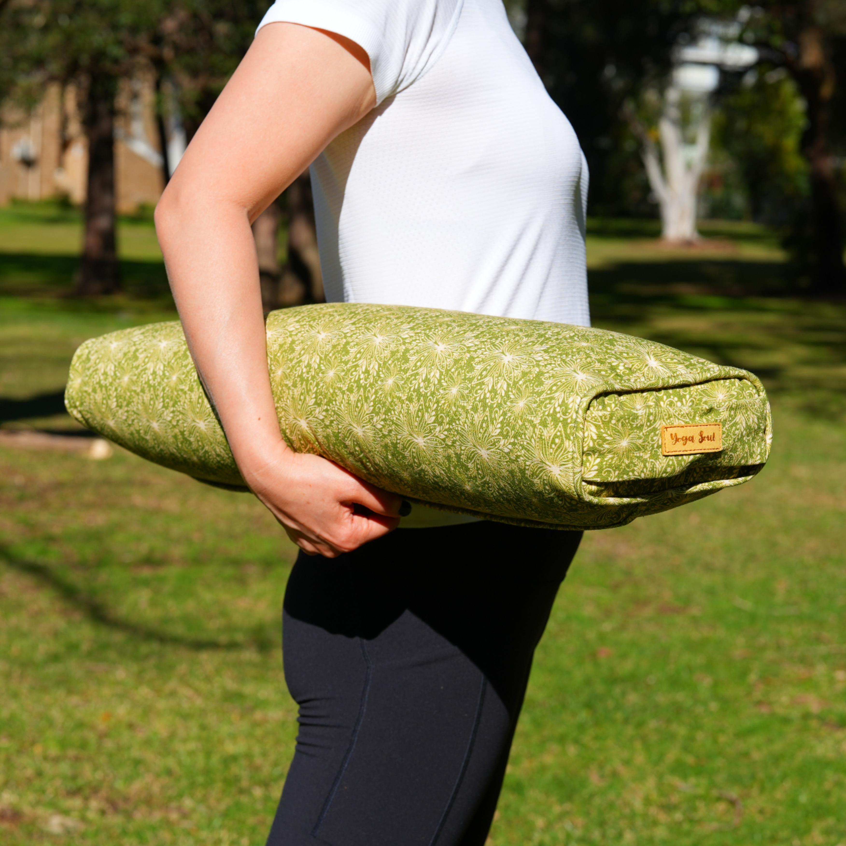Pranayama Yoga Bolster | Yoga Pillow | Lotus | Olive Green