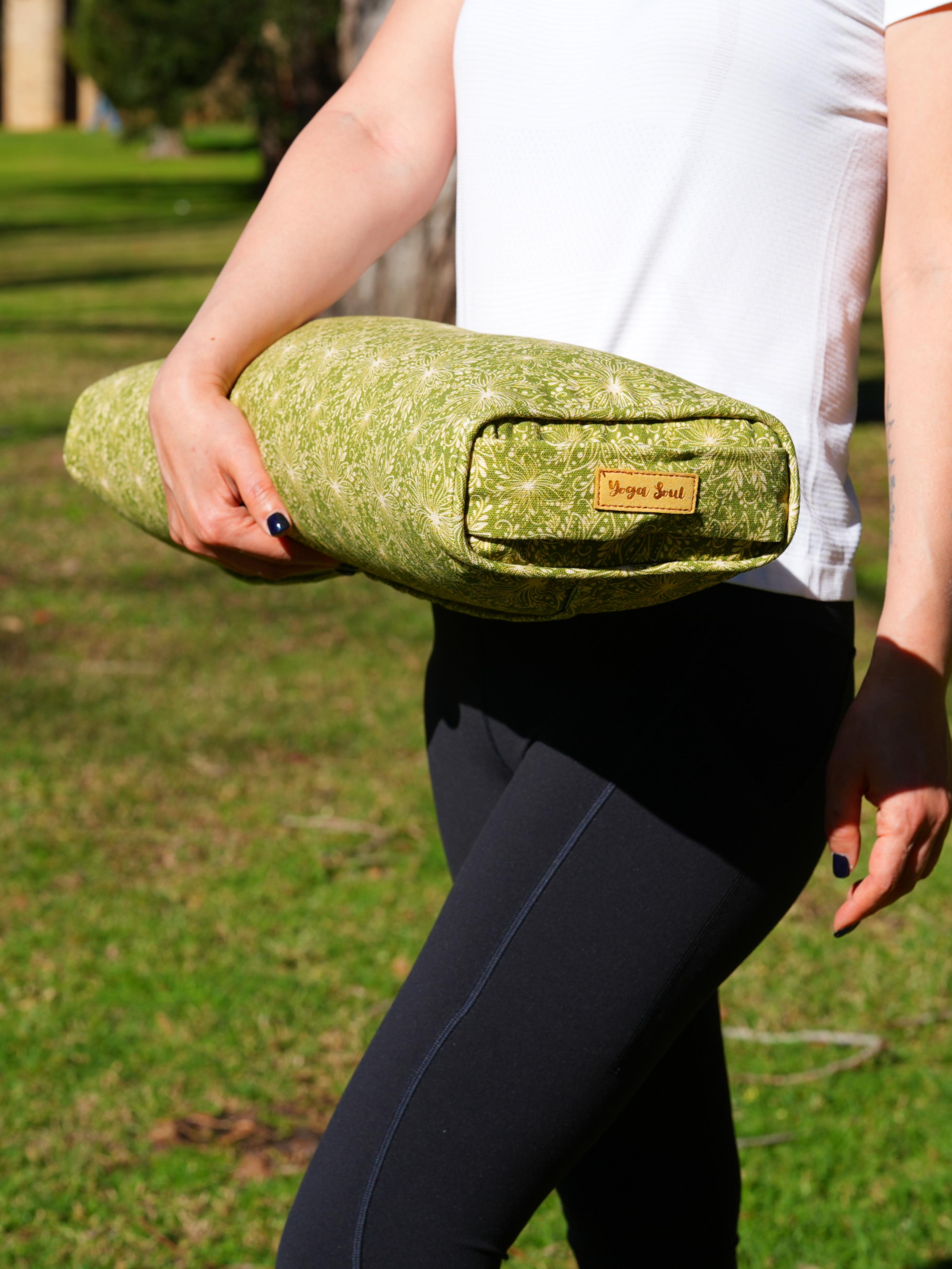 Pranayama Yoga Bolster | Lotus | Olive Green