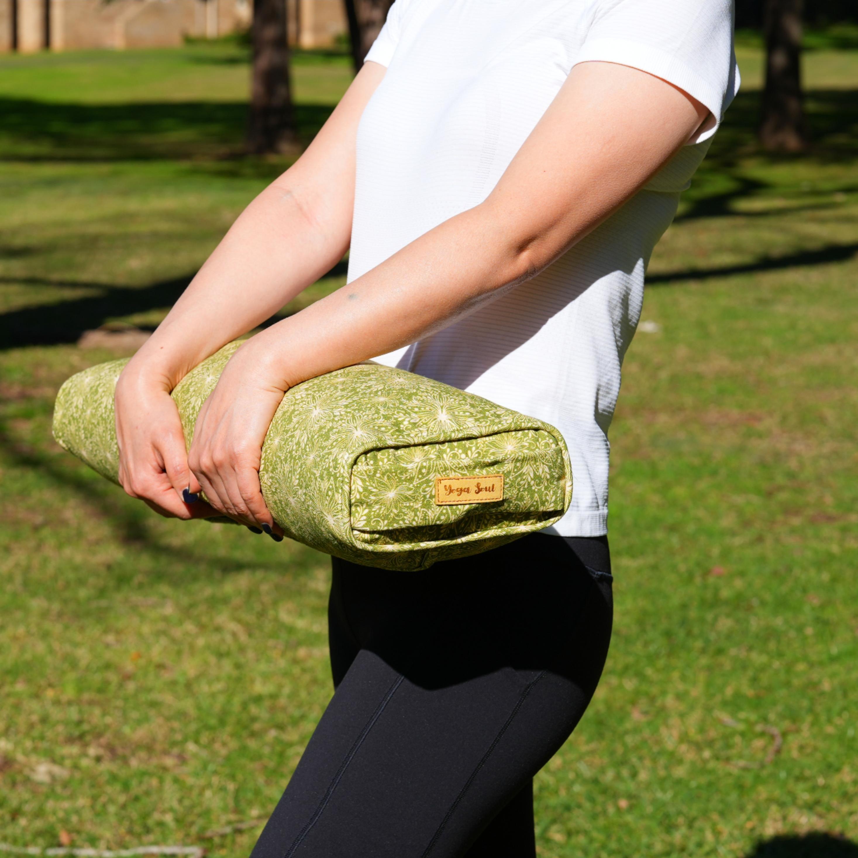 Pranayama Yoga Bolster | Yoga Pillow | Lotus | Olive Green