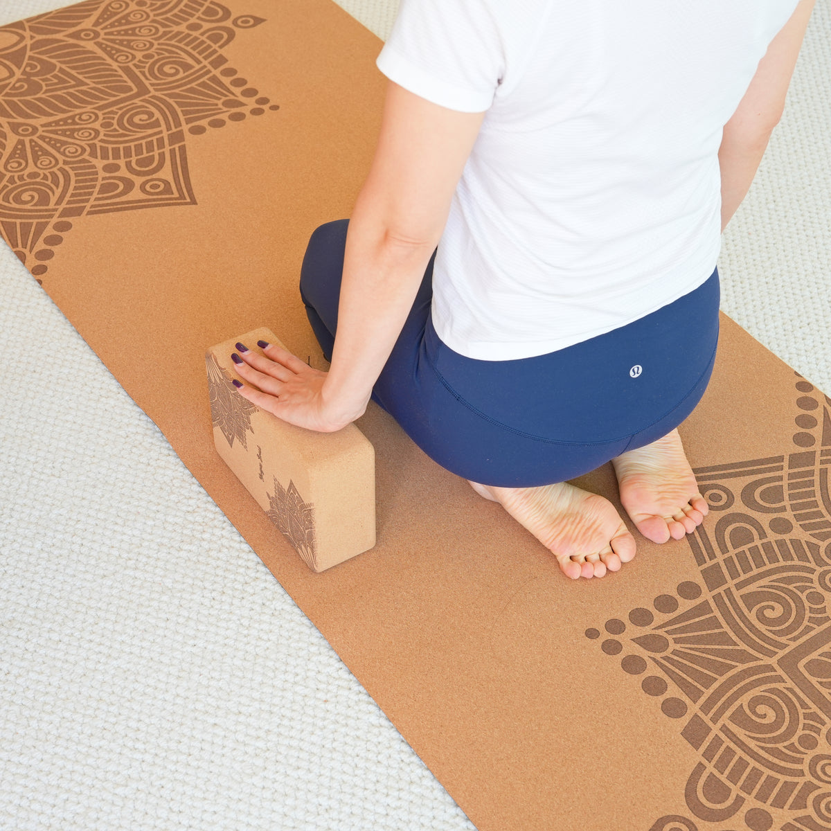Cork Yoga Mat | Twin Mandala