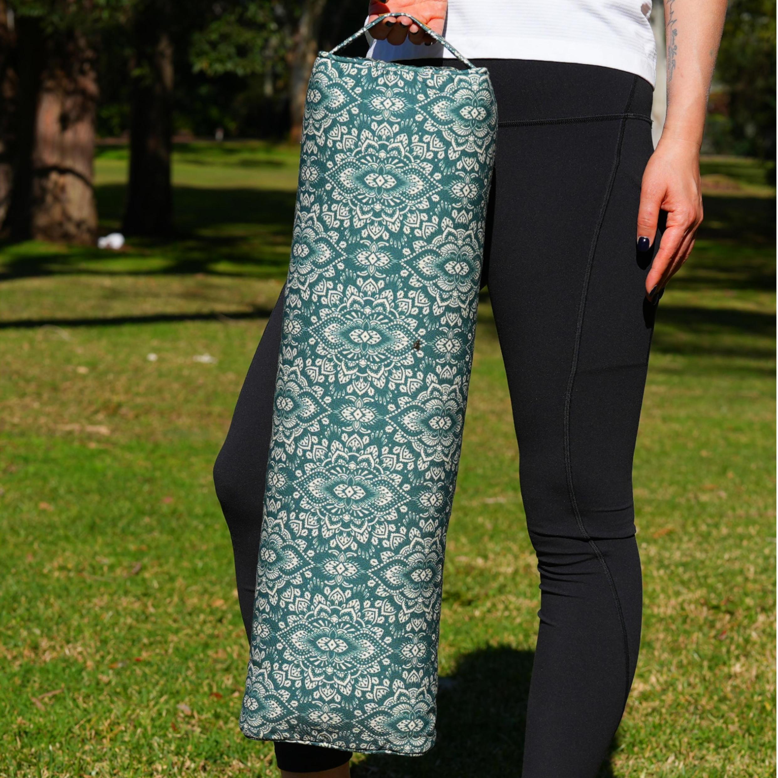 Pranayama Yoga Bolster | Yoga Pillow | Mandala | Trekking Green