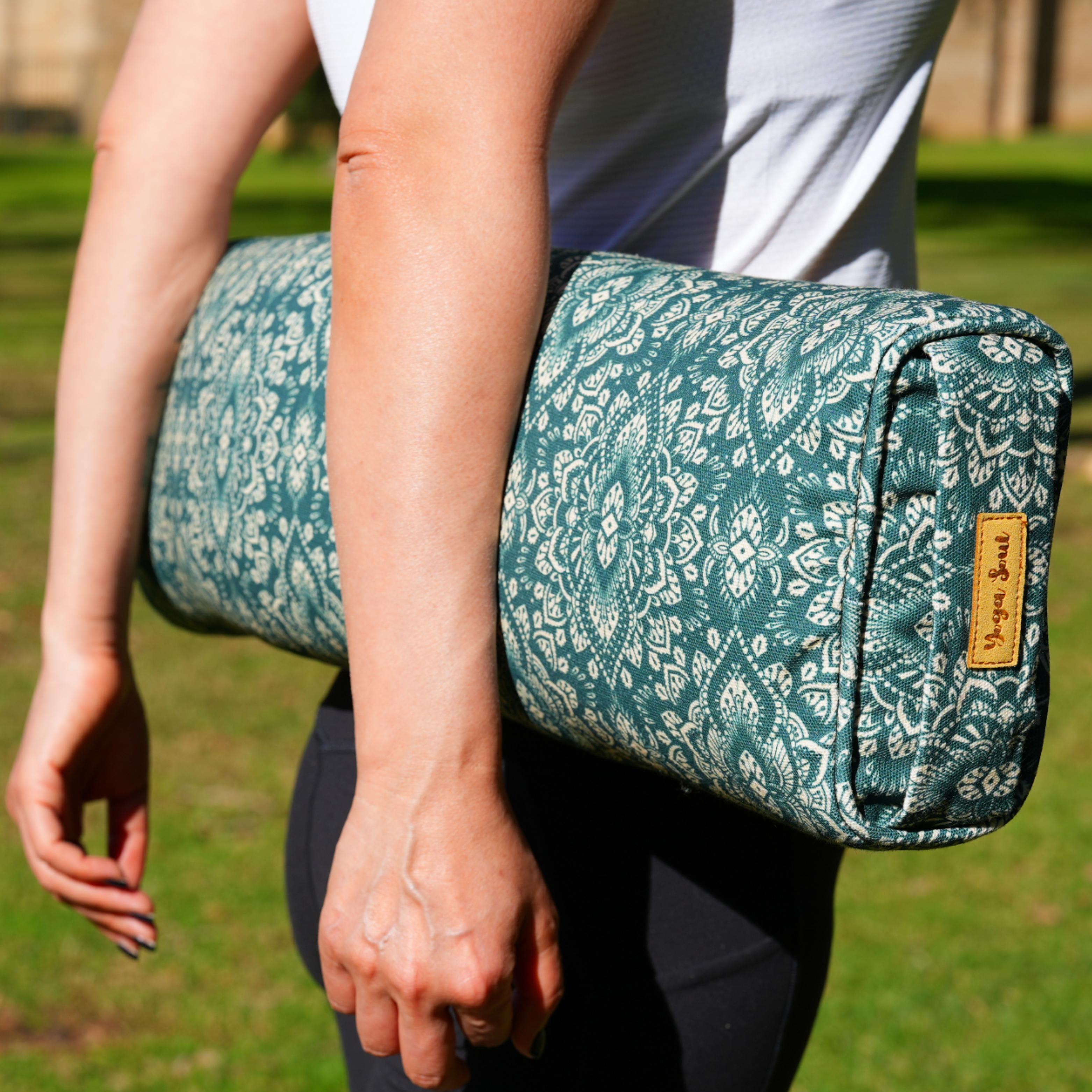 Pranayama Yoga Bolster | Yoga Pillow | Mandala | Trekking Green