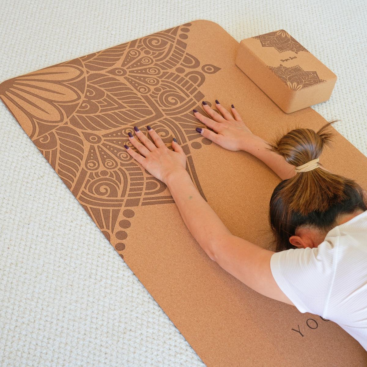 Cork Yoga Mat | Twin Mandala