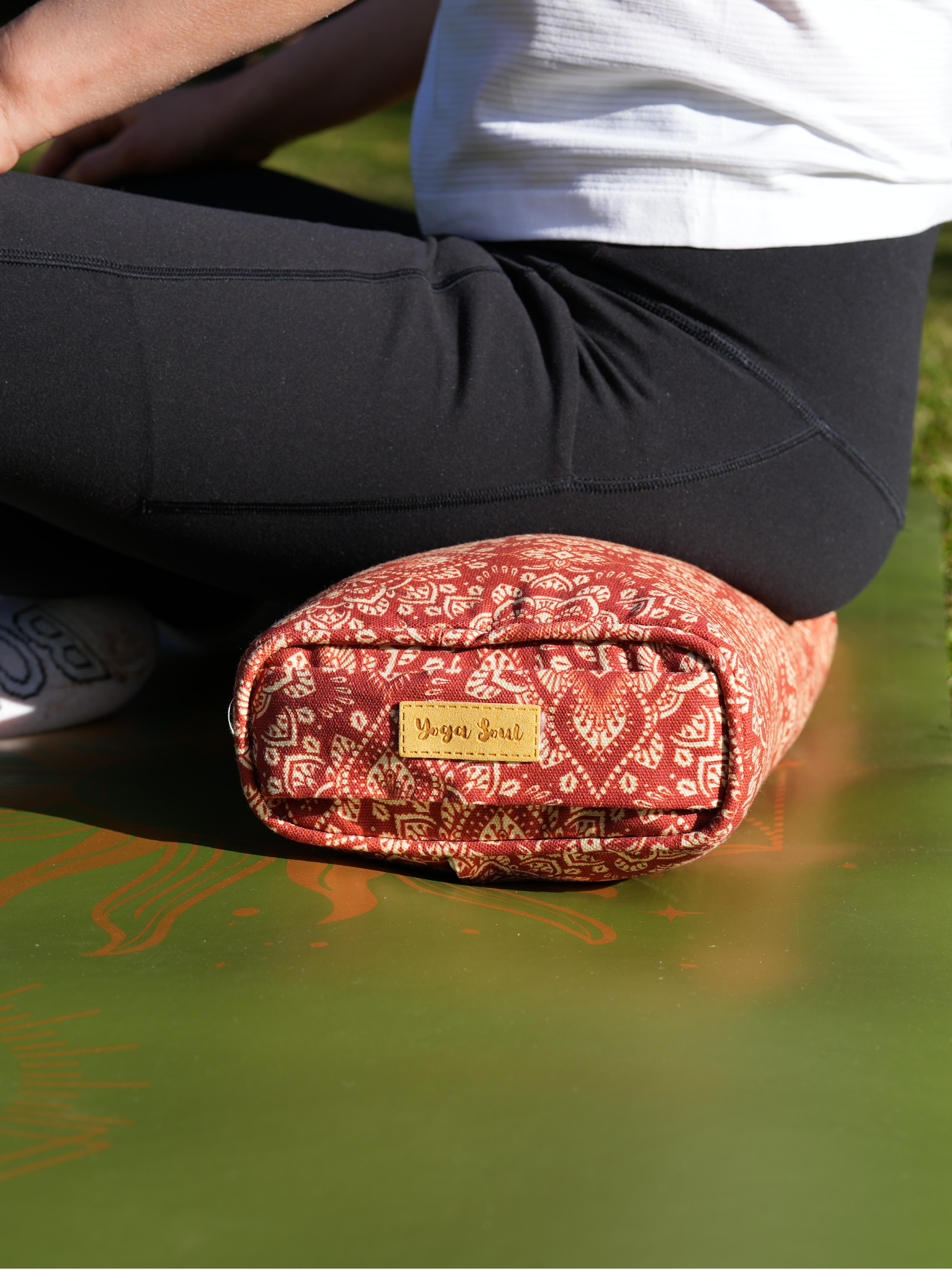 Pranayama Yoga Bolster | Mandala | Aura Red
