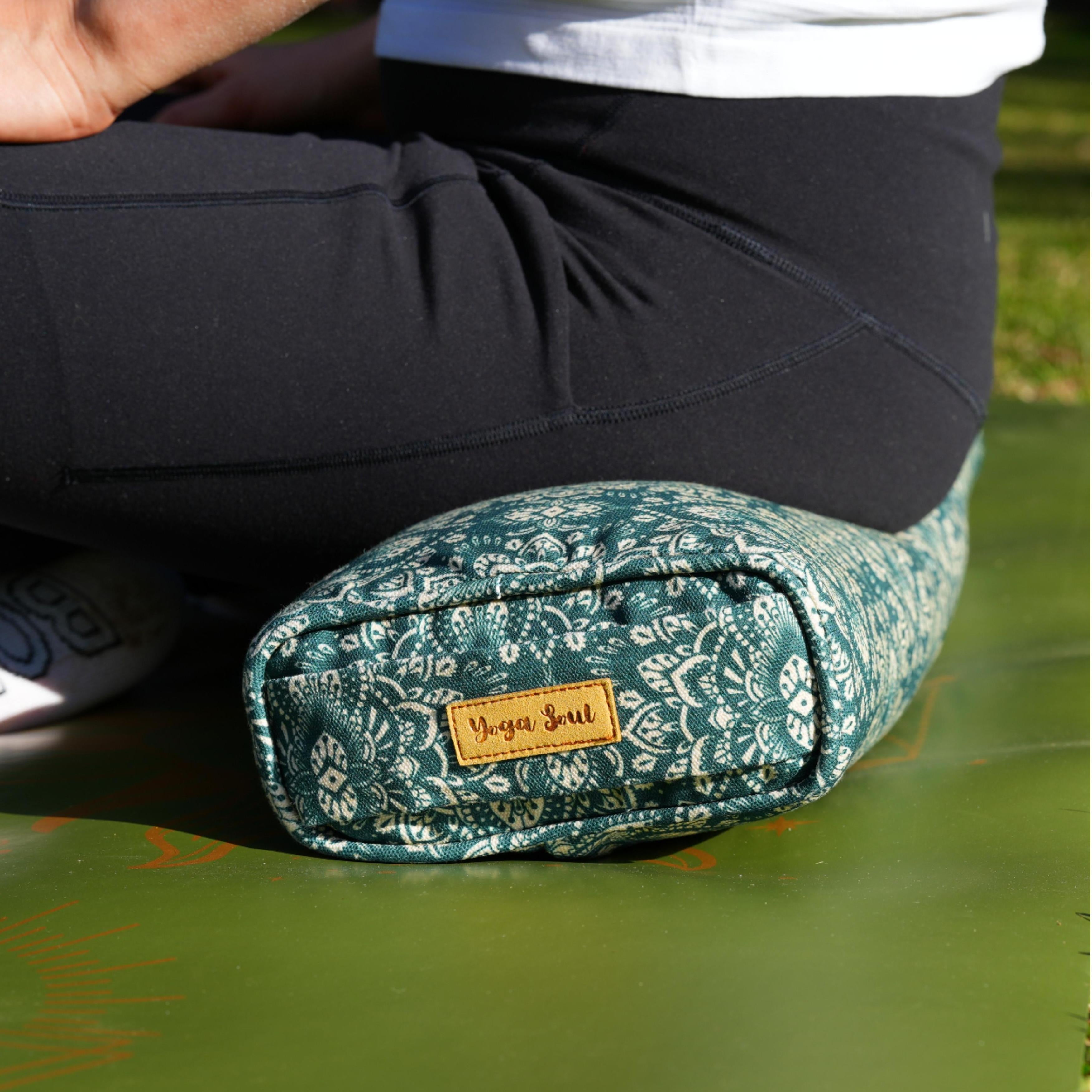 Pranayama Yoga Bolster | Yoga Pillow | Mandala | Trekking Green