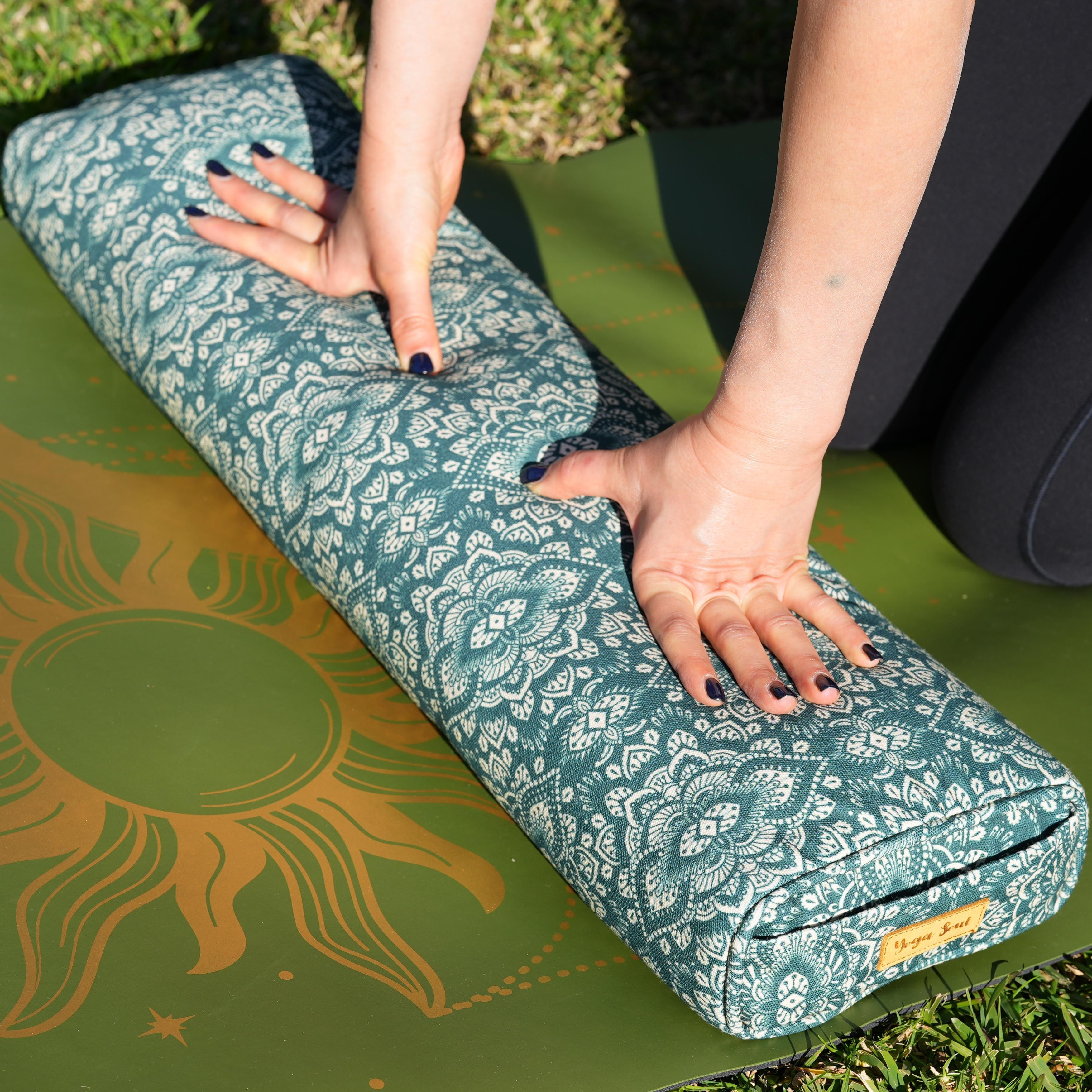 Pranayama Yoga Bolster | Yoga Pillow | Mandala | Trekking Green