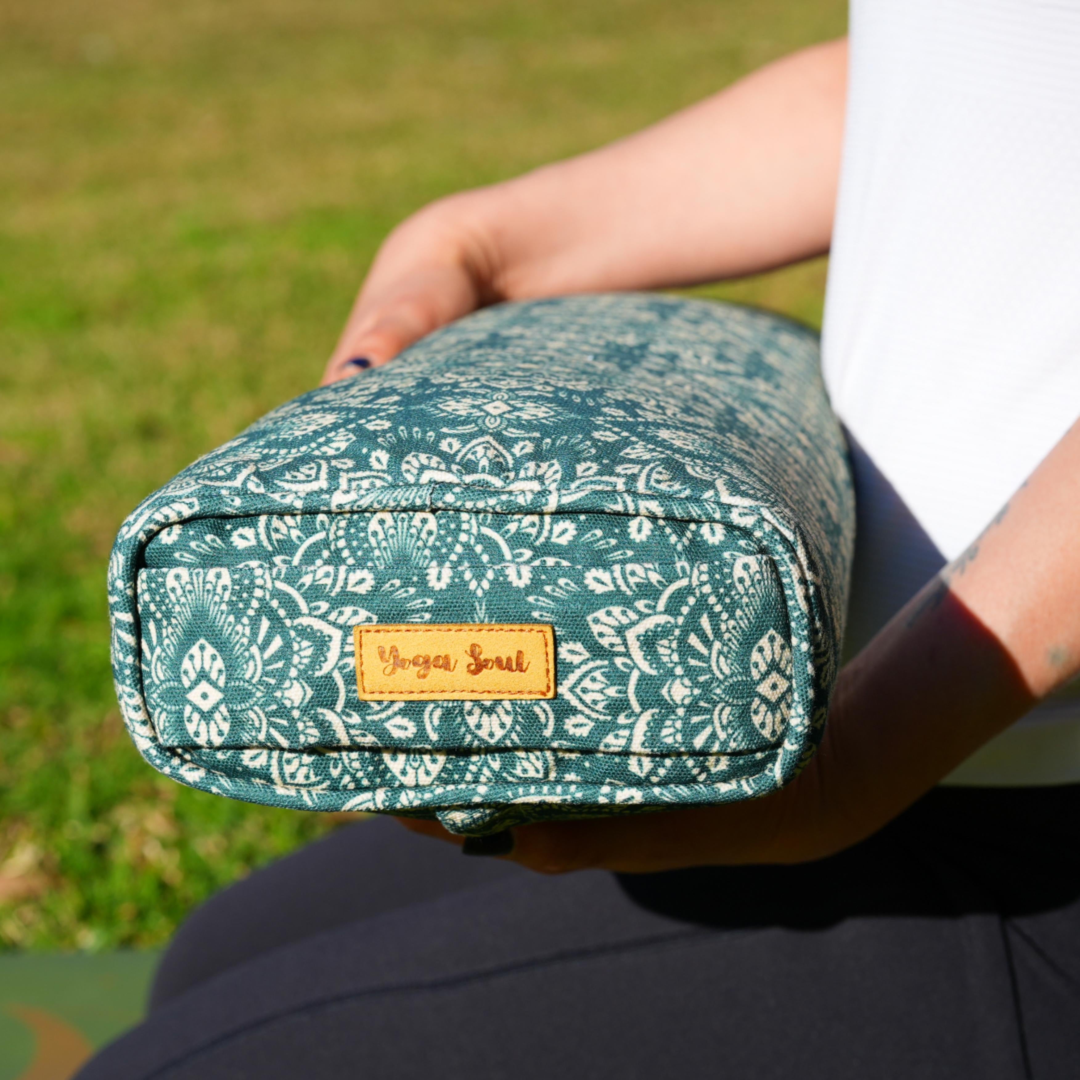 Pranayama Yoga Bolster | Yoga Pillow | Mandala | Trekking Green