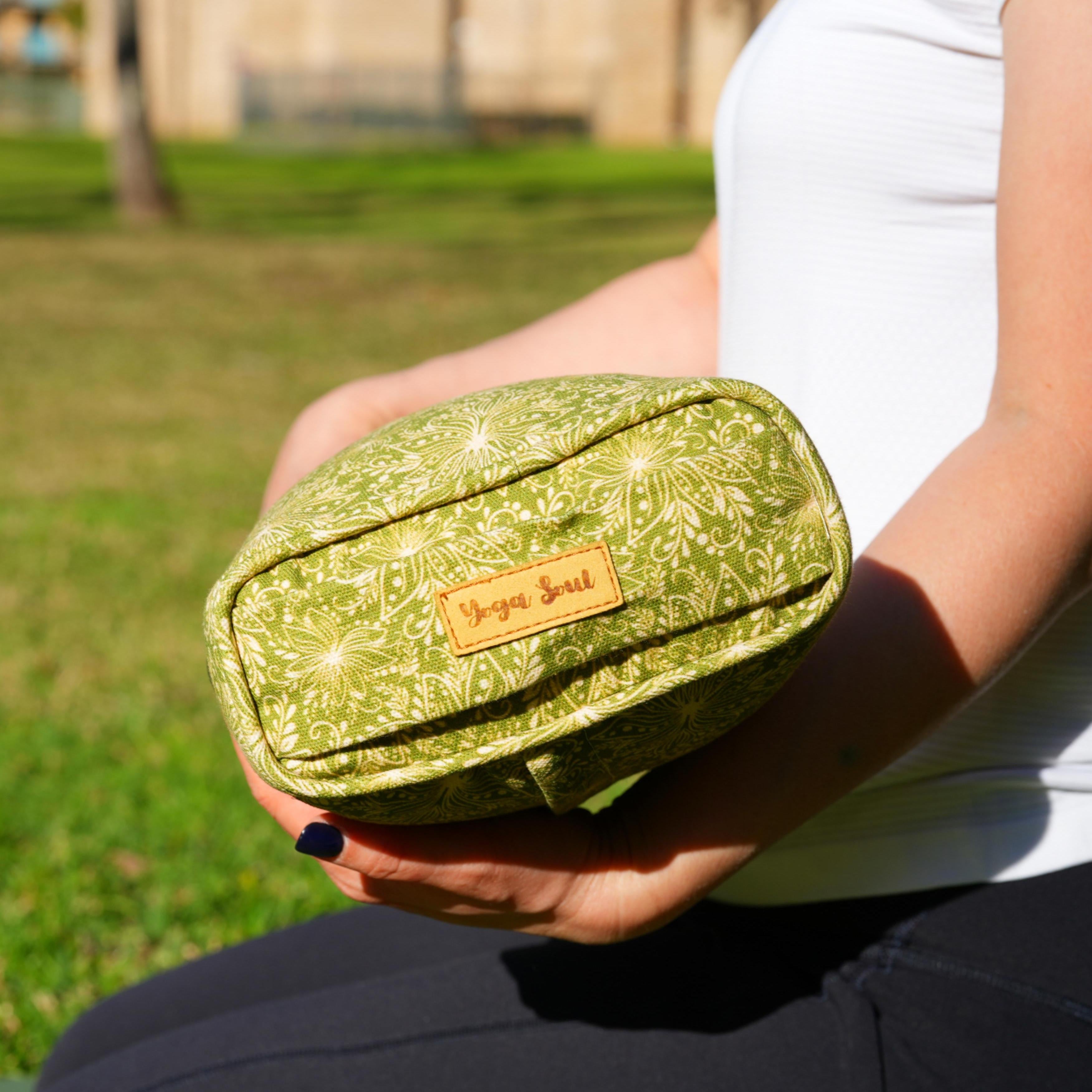 Pranayama Yoga Bolster | Yoga Pillow | Lotus | Olive Green