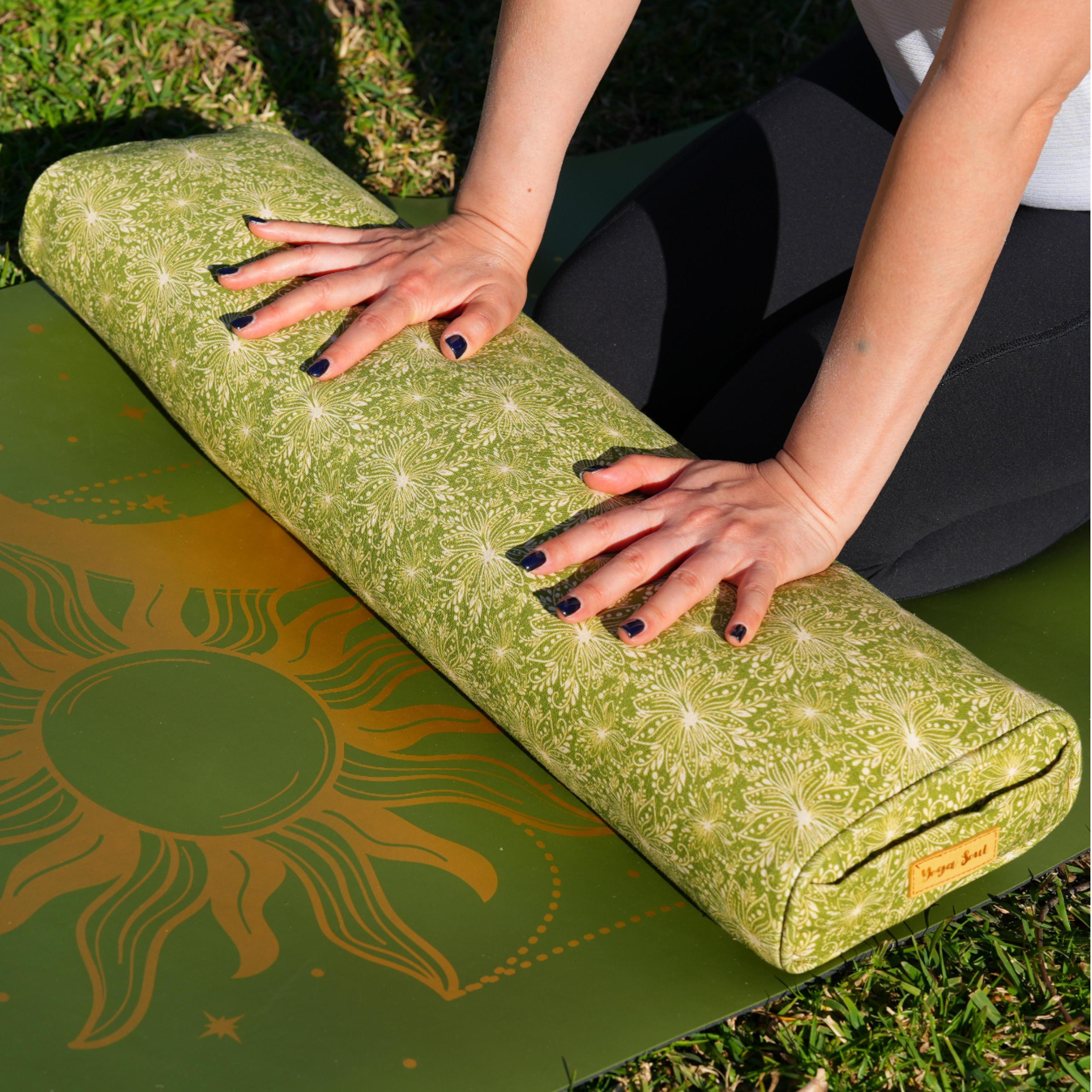 Pranayama Yoga Bolster | Yoga Pillow | Lotus | Olive Green