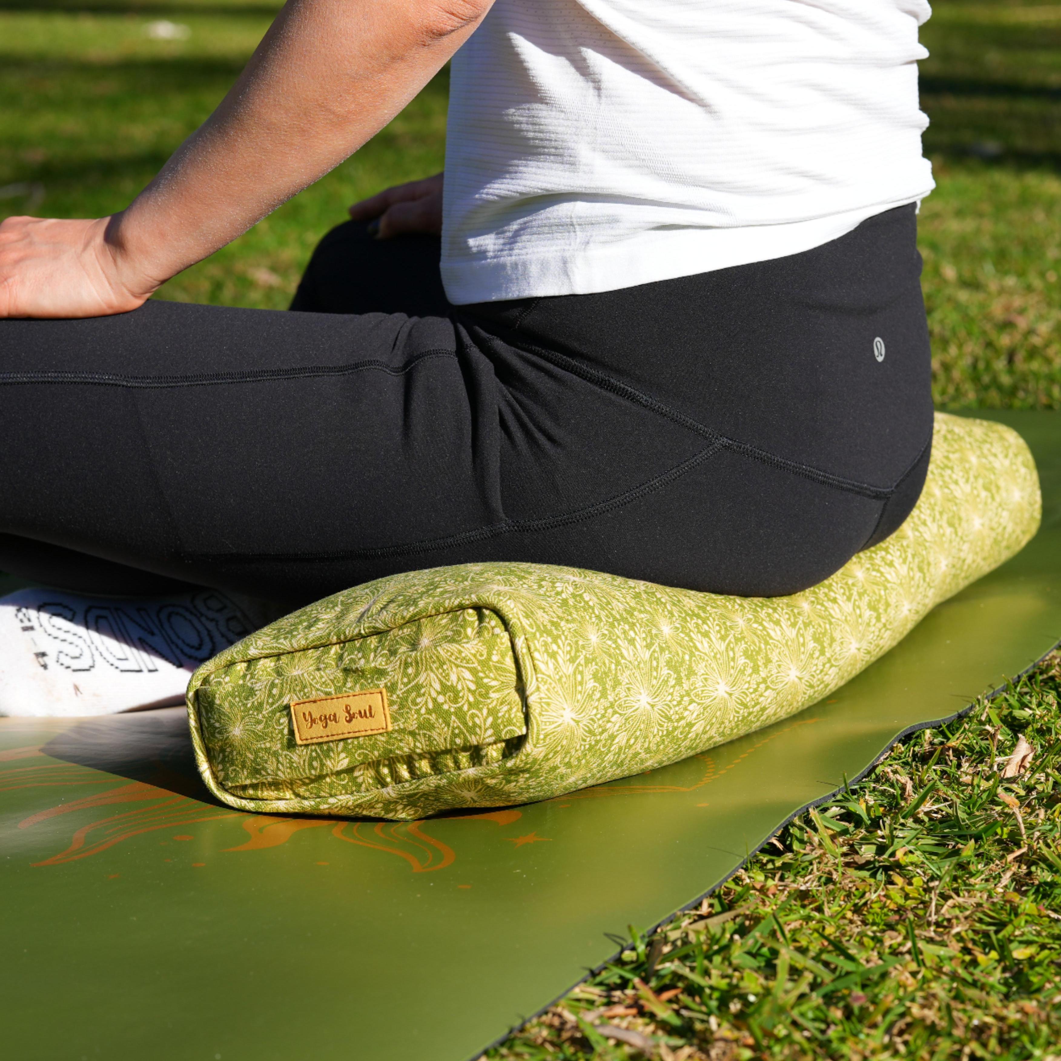 Pranayama Yoga Bolster | Yoga Pillow | Lotus | Olive Green
