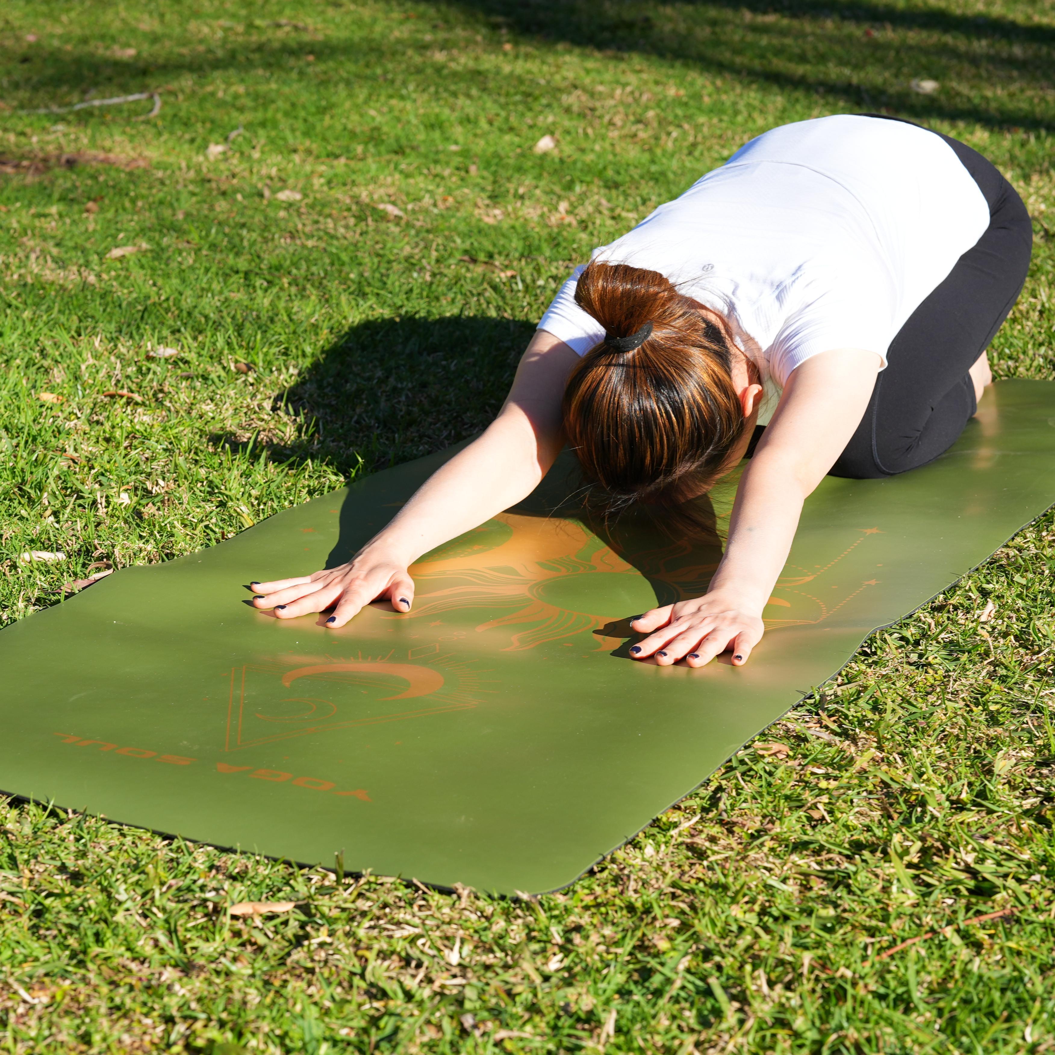 PowerPro Yoga Mat | Olive Green + Strap
