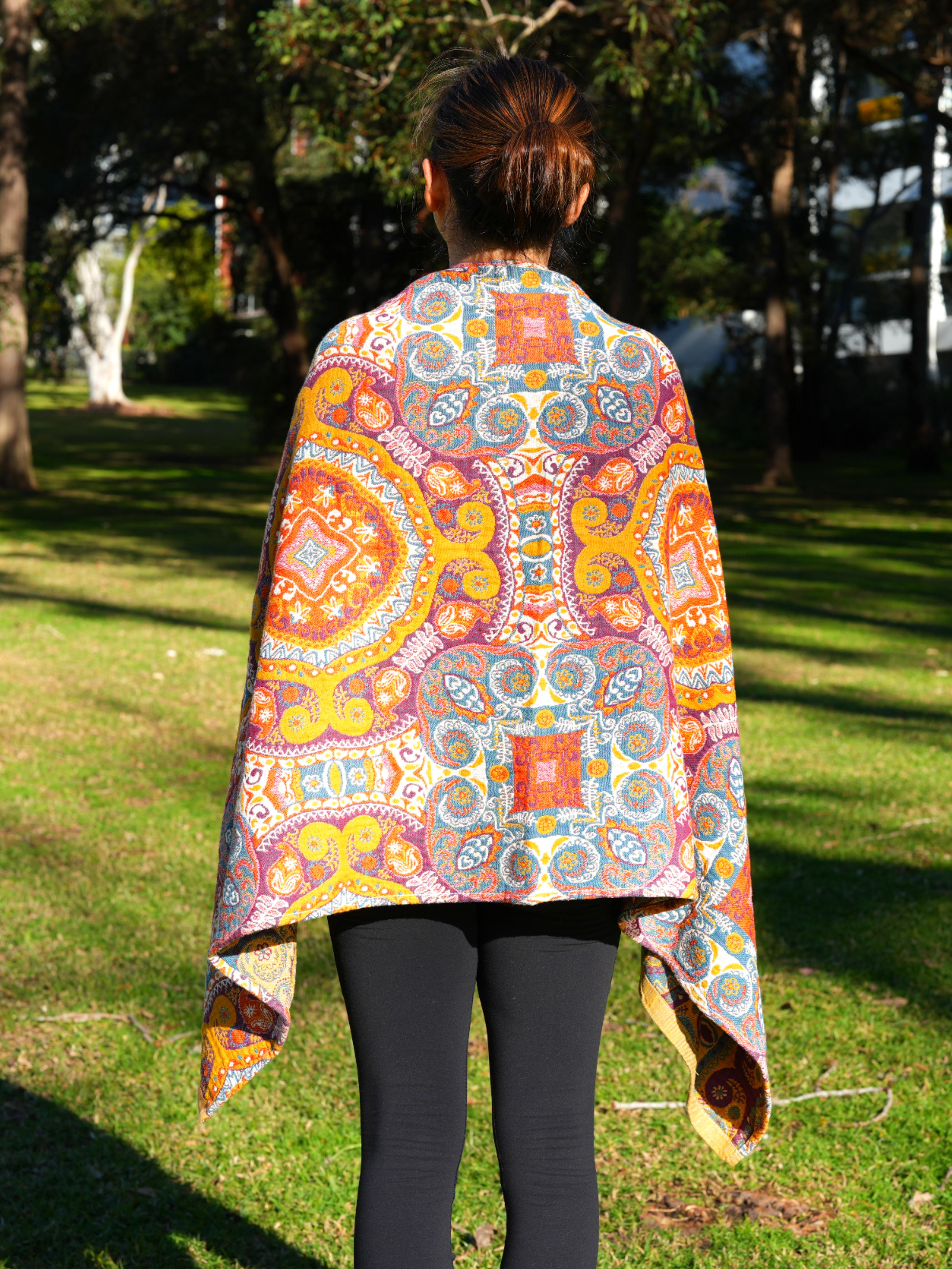 Travel Yoga Blanket | Paisley