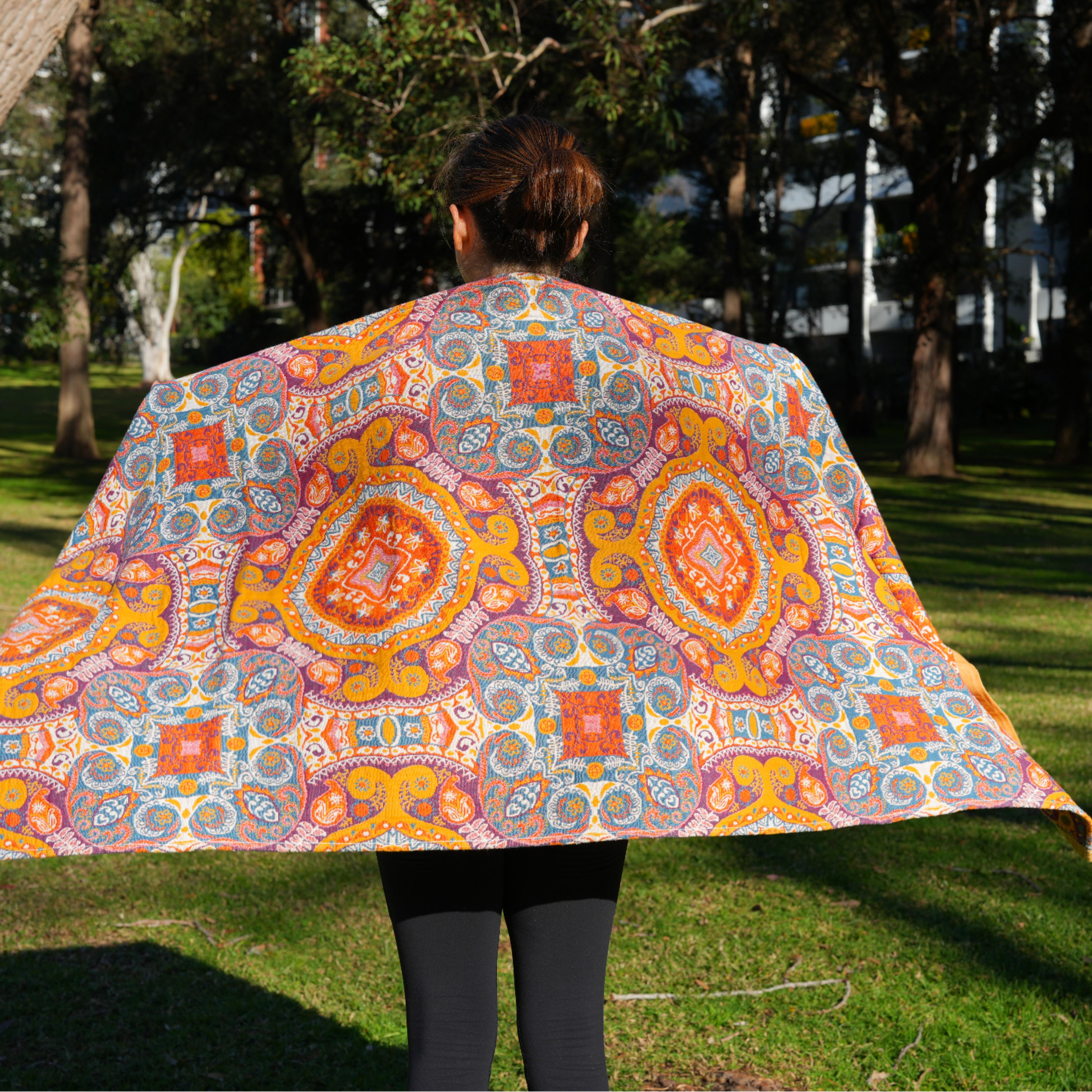 Travel Yoga Blanket | Paisley